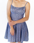 Alyna Glitter Mini Dress · Navy
