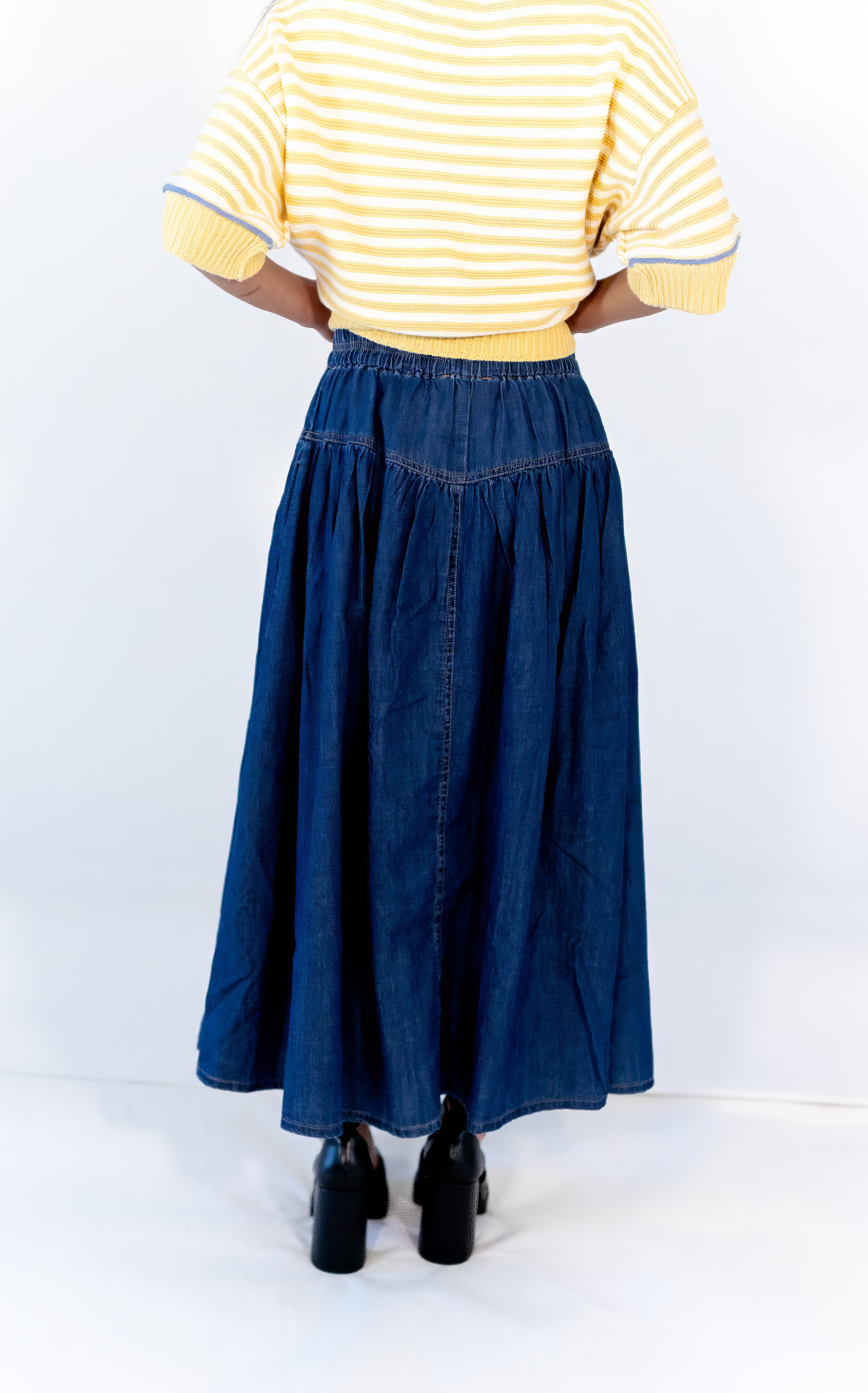 Shoshanna Yoke Detail Skirt