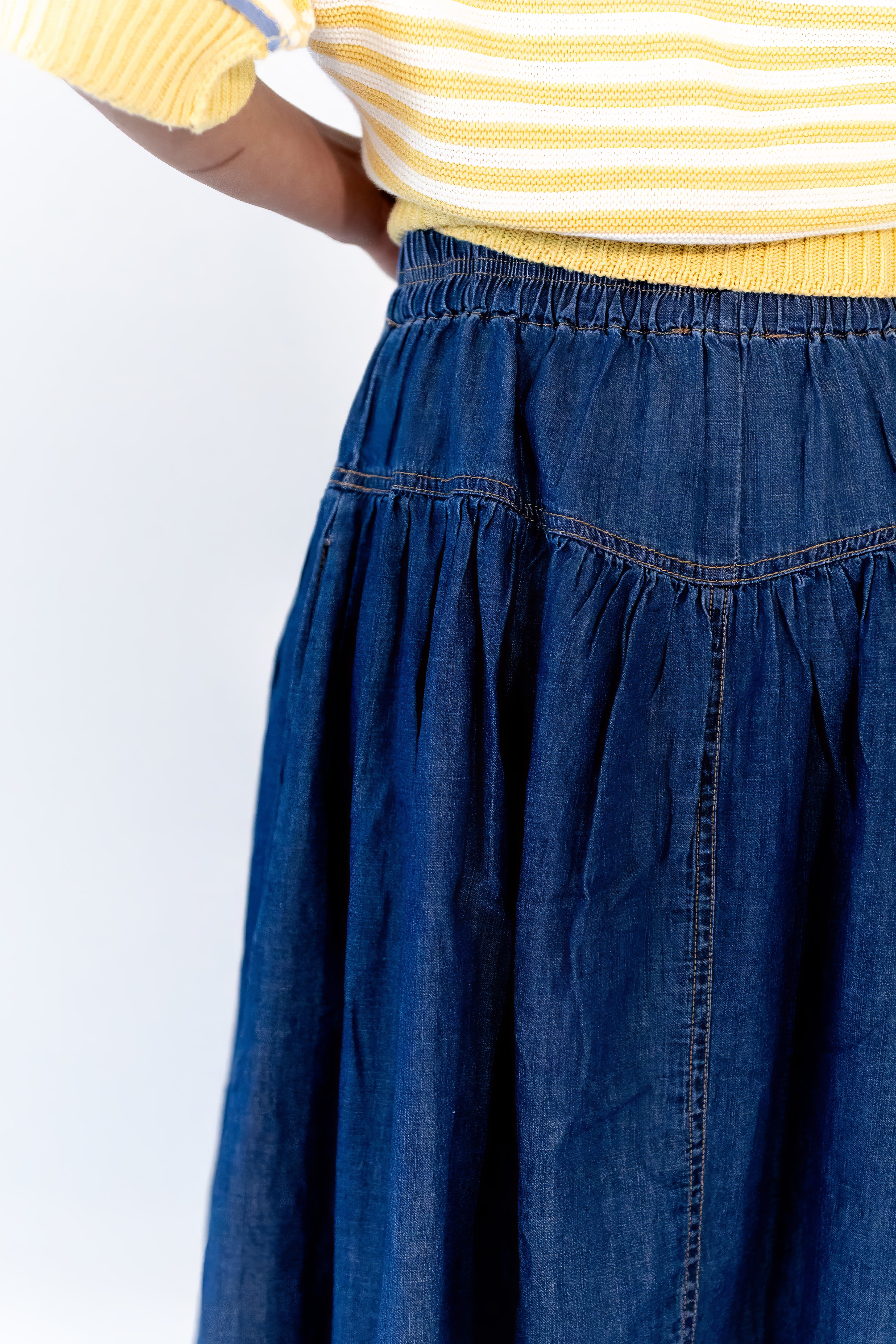 Shoshanna Yoke Detail Skirt