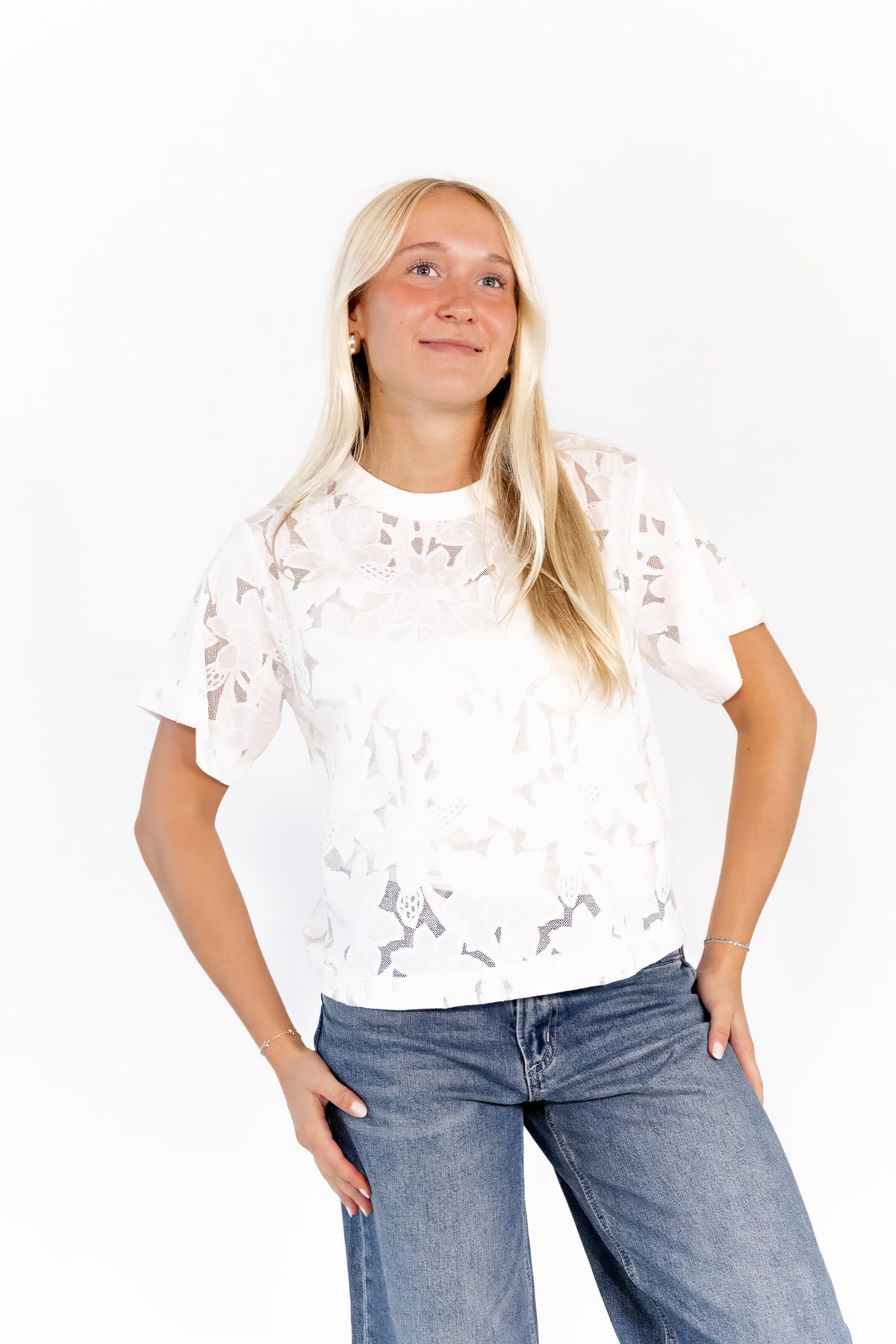 Helen Sheer Lace Tee