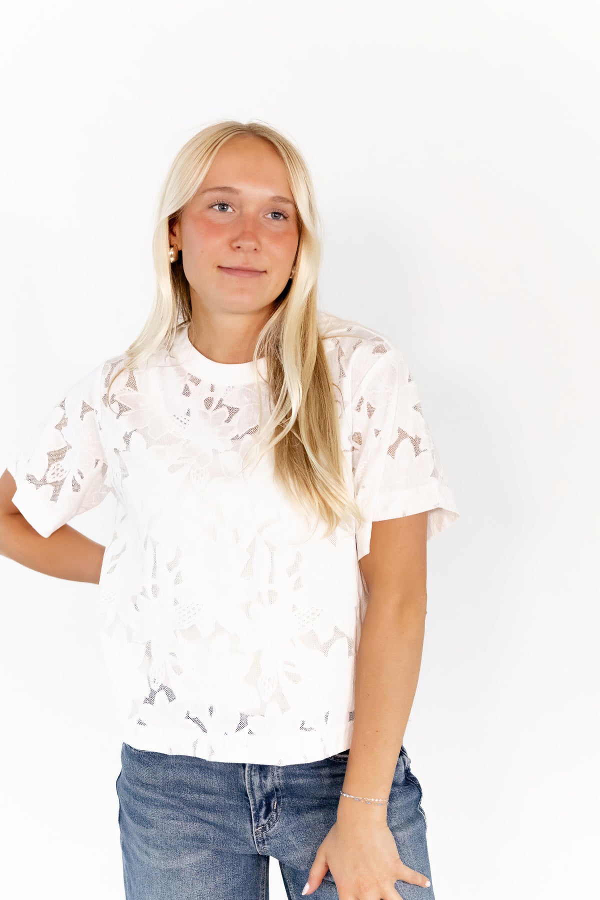 Helen Sheer Lace Tee