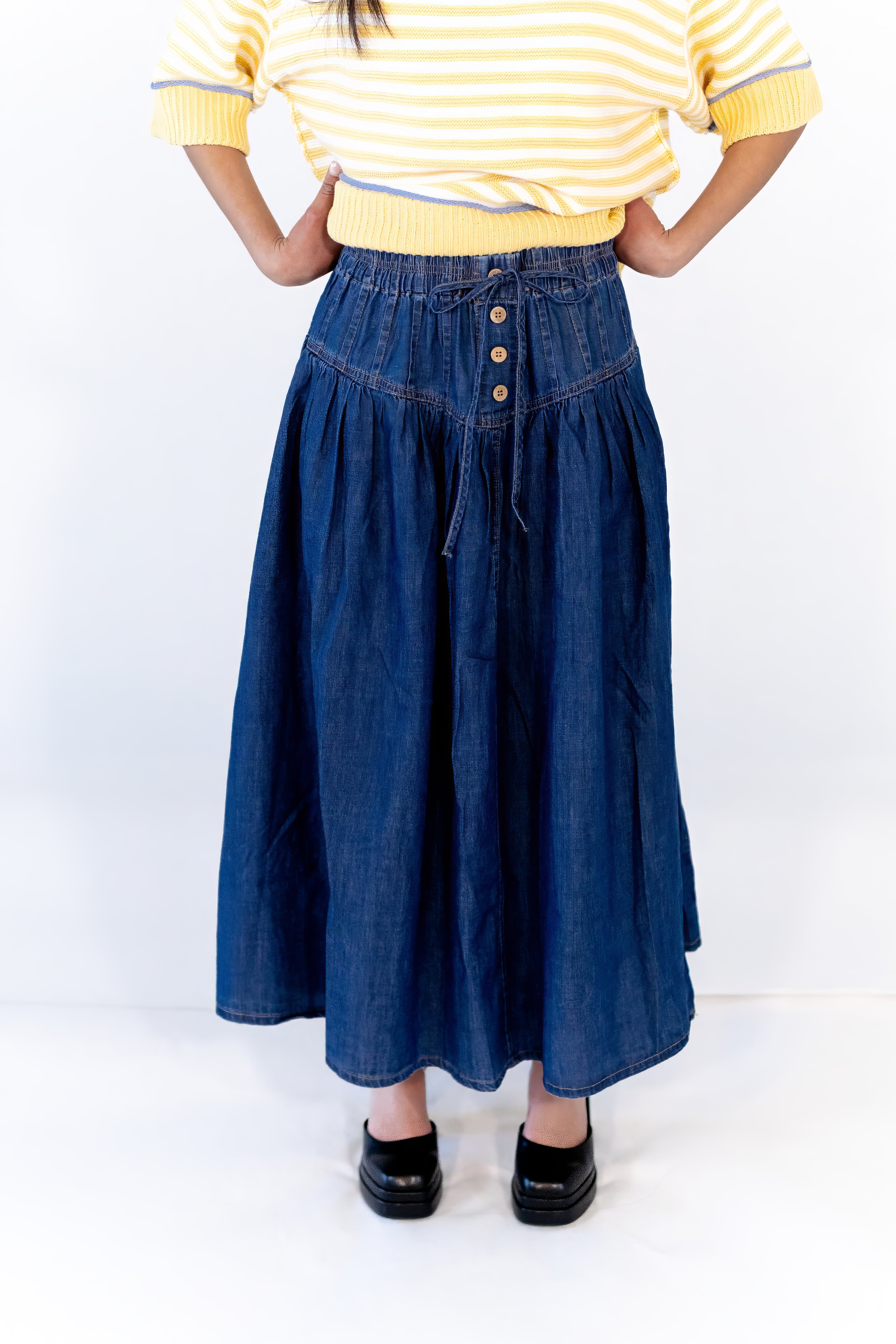 Shoshanna Yoke Detail Skirt