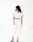 Cressida Piped Belted Midi Dress