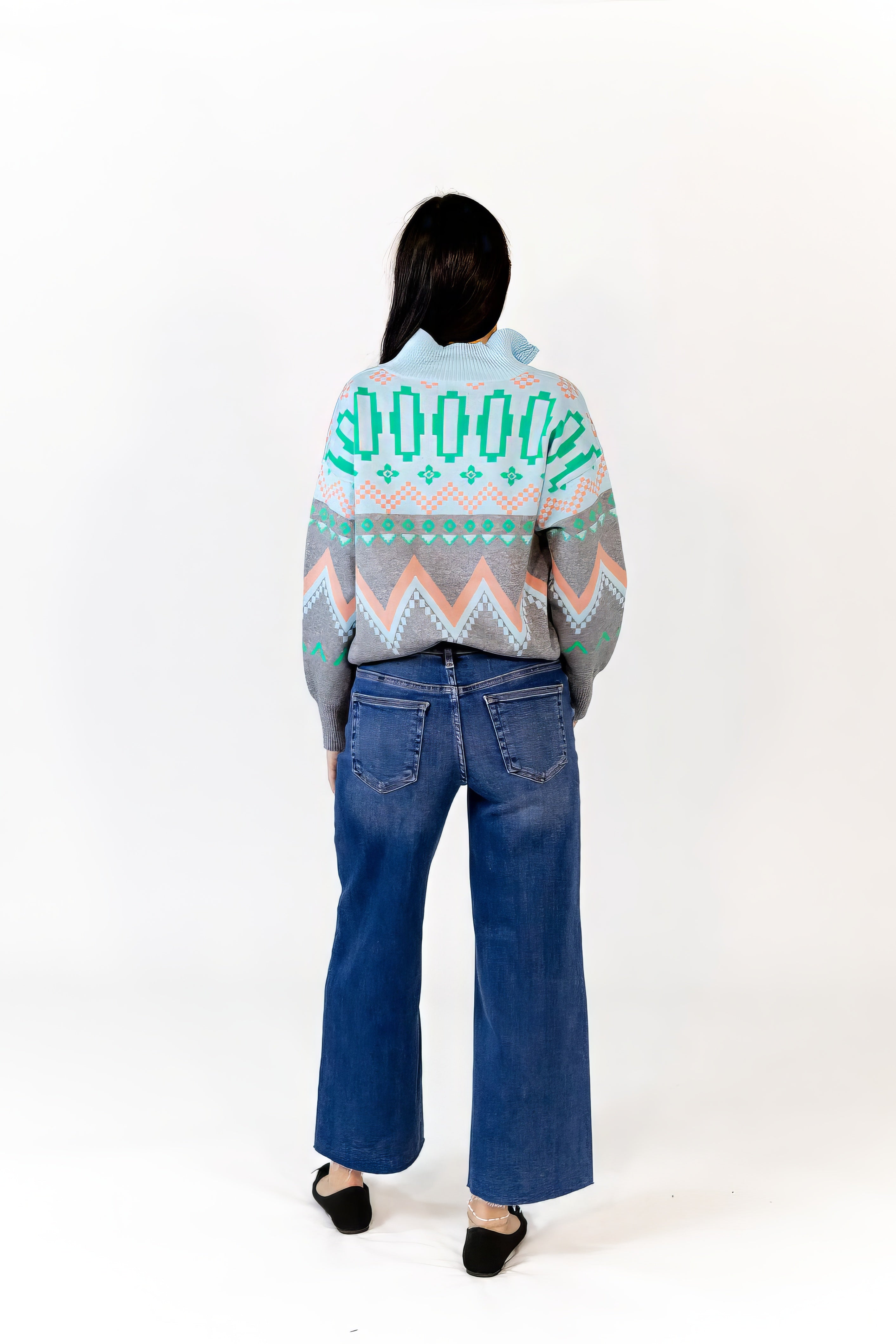 stair gather frill keyneck sweat スウェット stair gather frill keyneck sweat スウェット stair gather frill