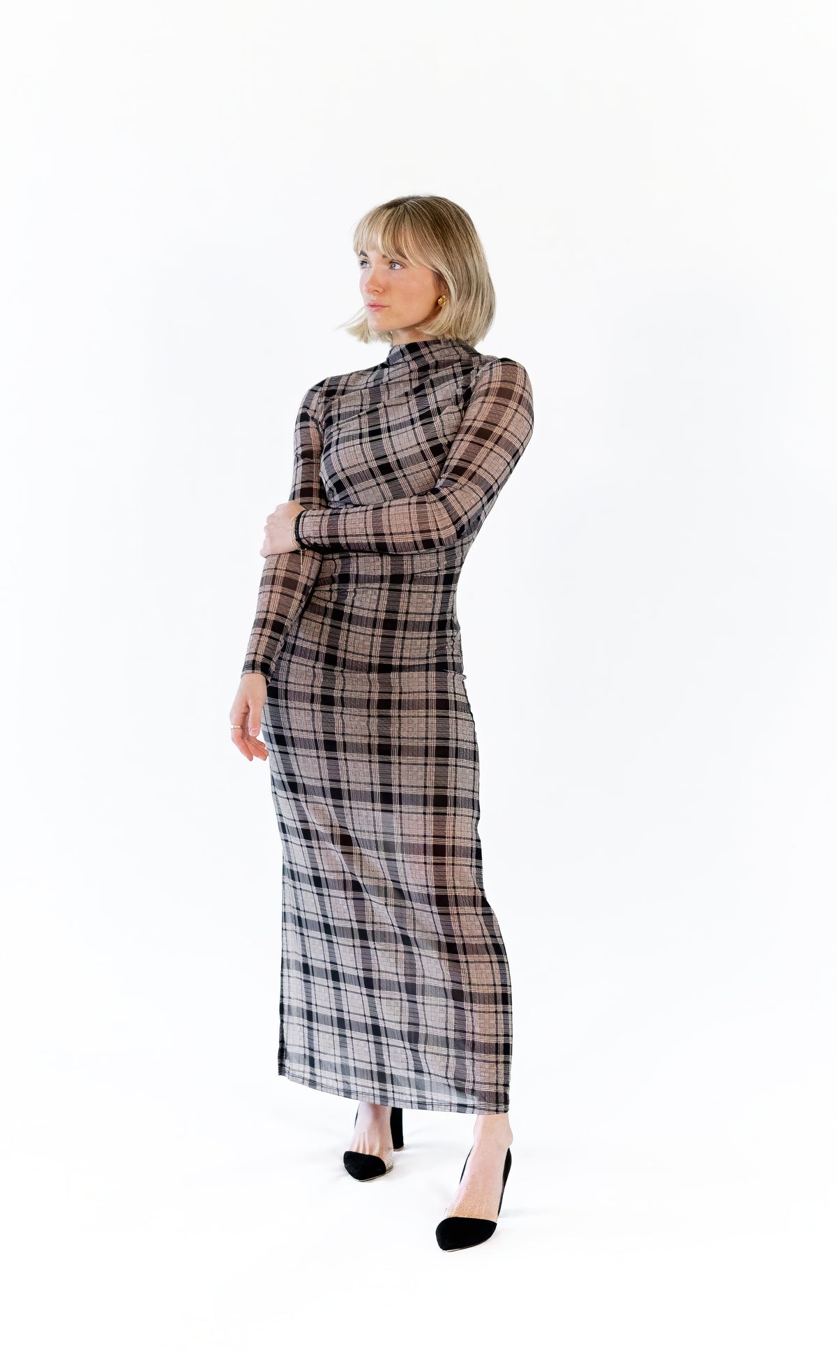 Dawn Plaid Mesh Dess
