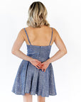 Alyna Glitter Mini Dress · Navy