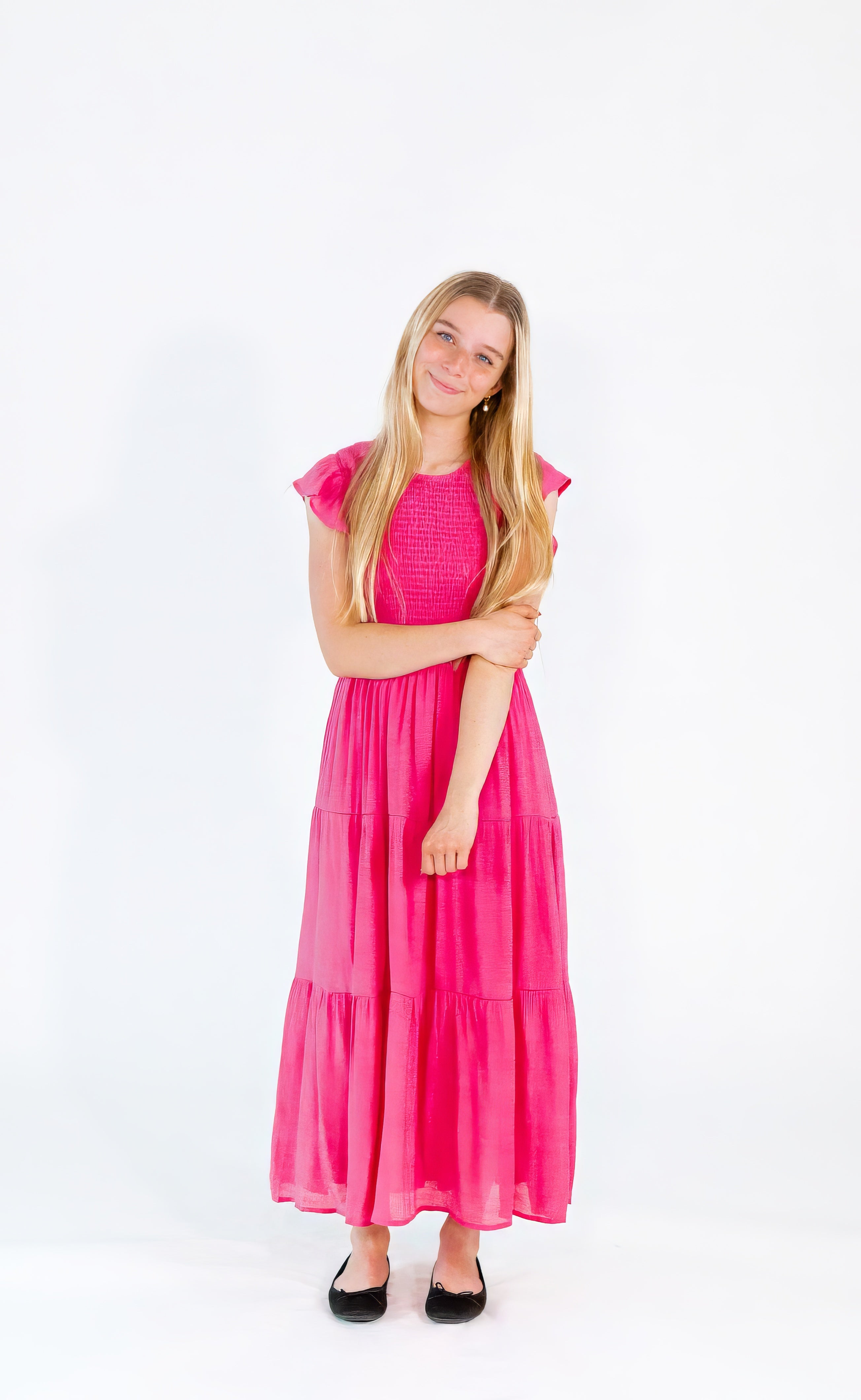 Alina Smocked Midi Dress