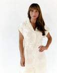 Castile Textured Cream Dress