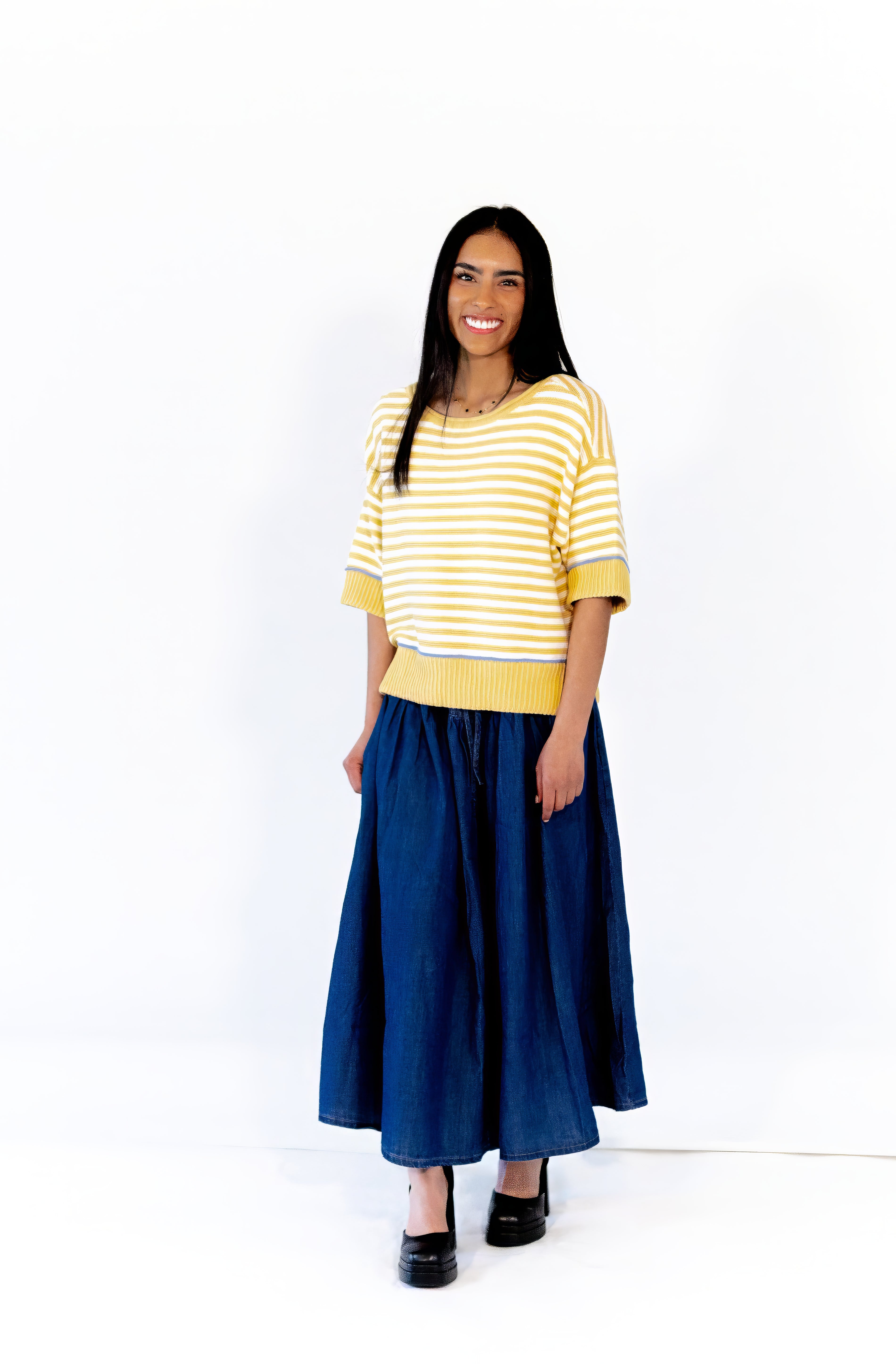 Shoshanna Yoke Detail Skirt