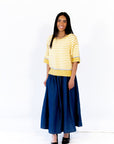 Shoshanna Yoke Detail Skirt