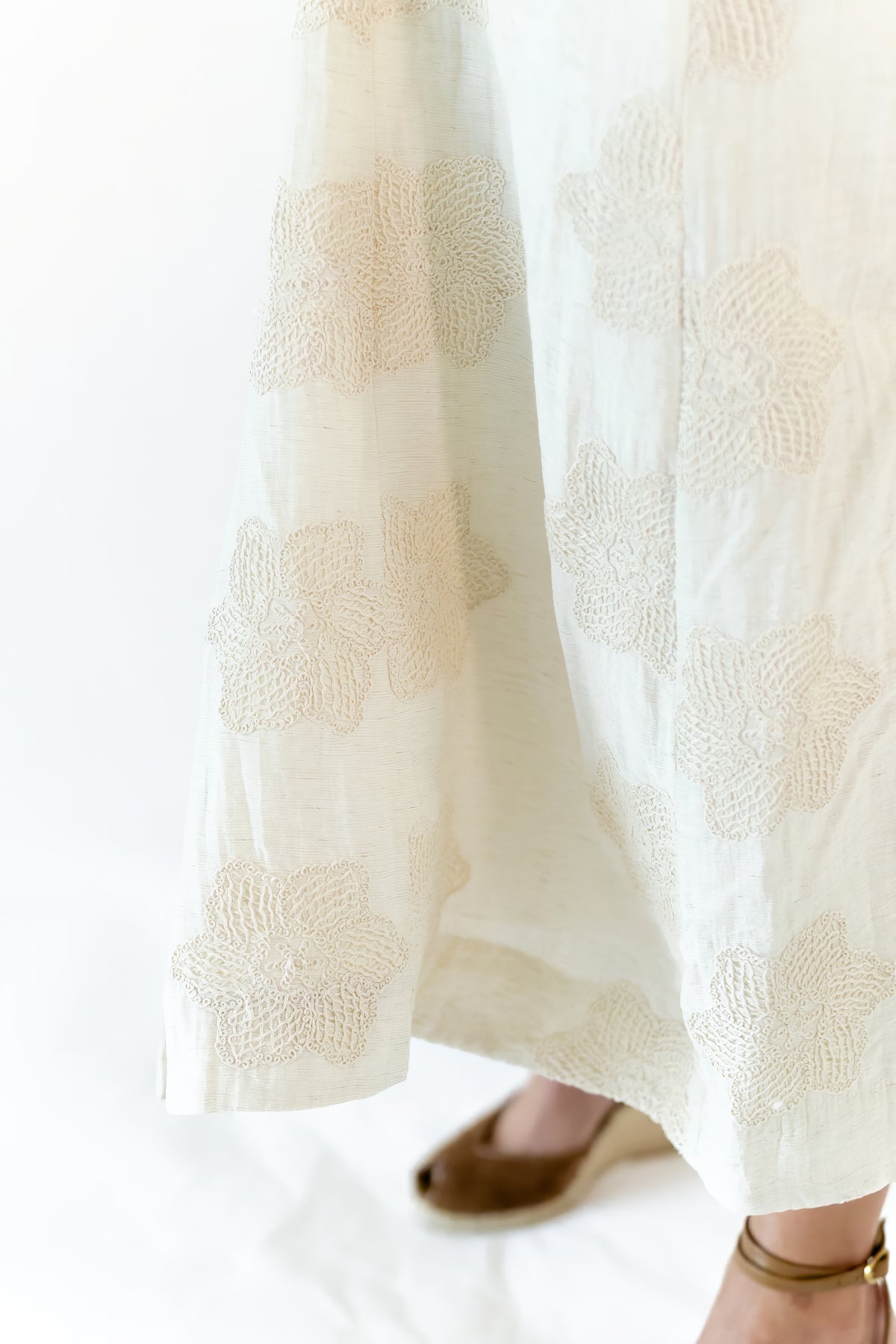 Castile Textured Cream Dress