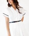 Cressida Piped Belted Midi Dress