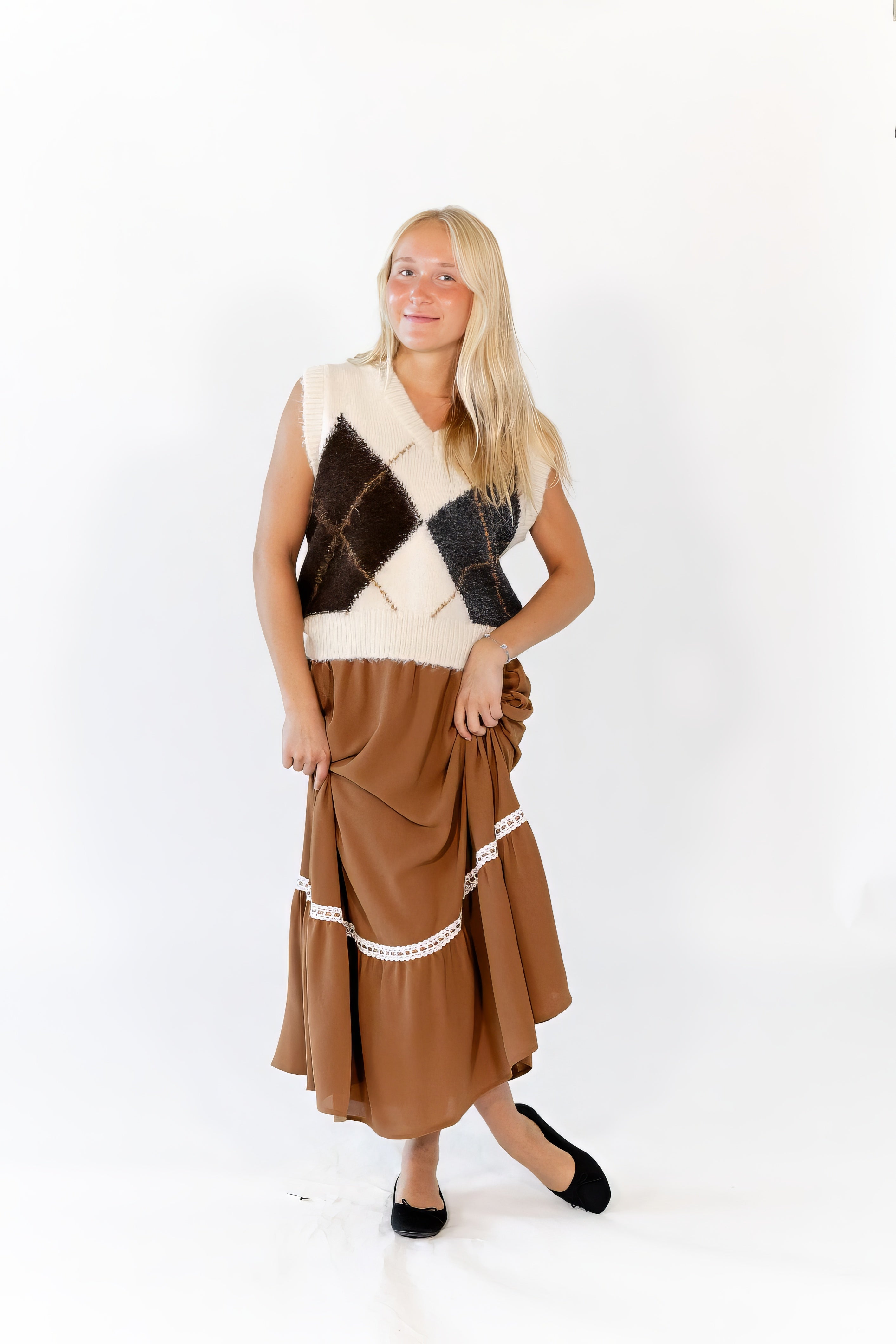 Marilyn Argyle Knit Vest