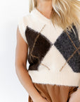 Marilyn Argyle Knit Vest