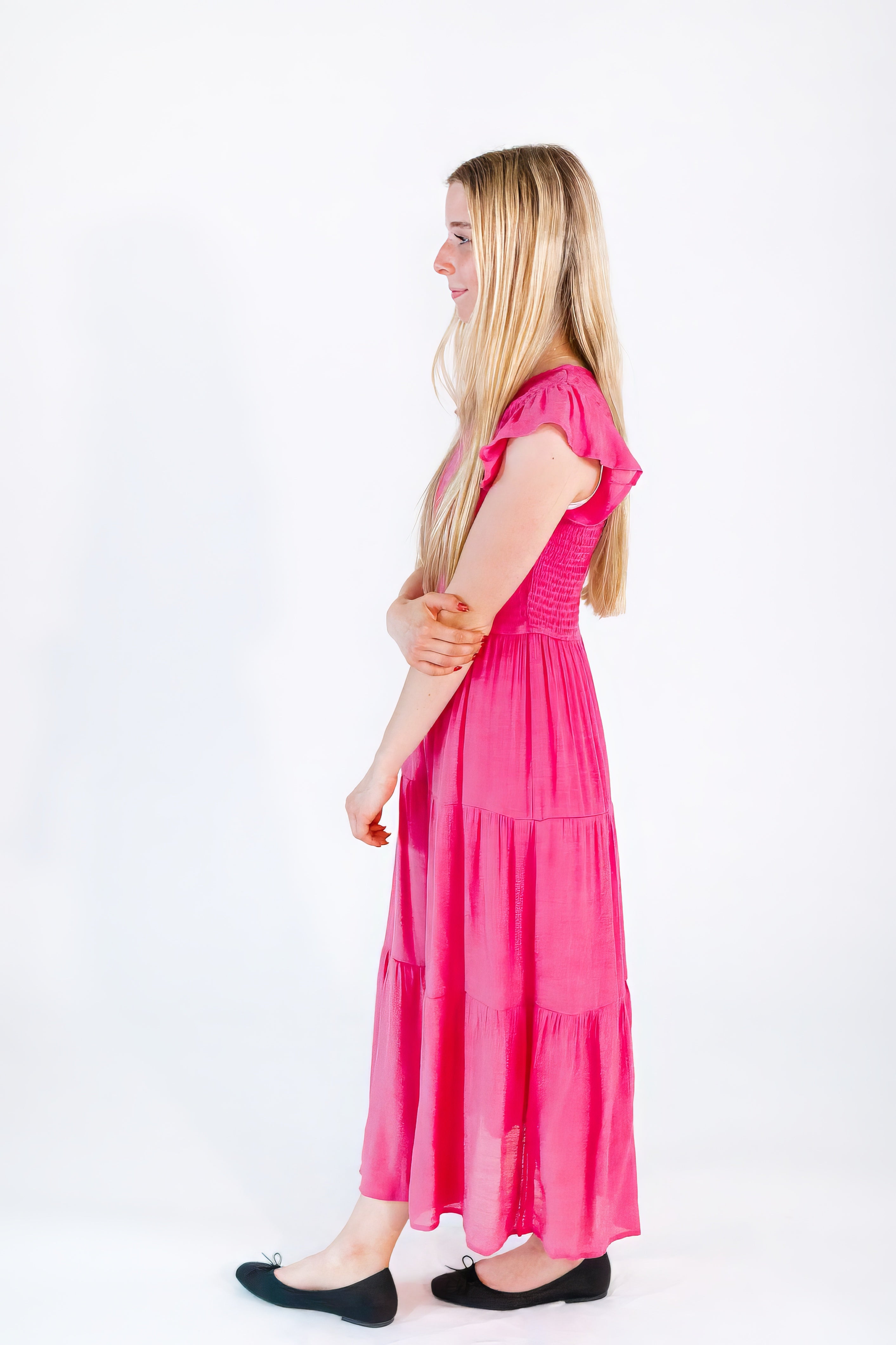 Alina Smocked Midi Dress