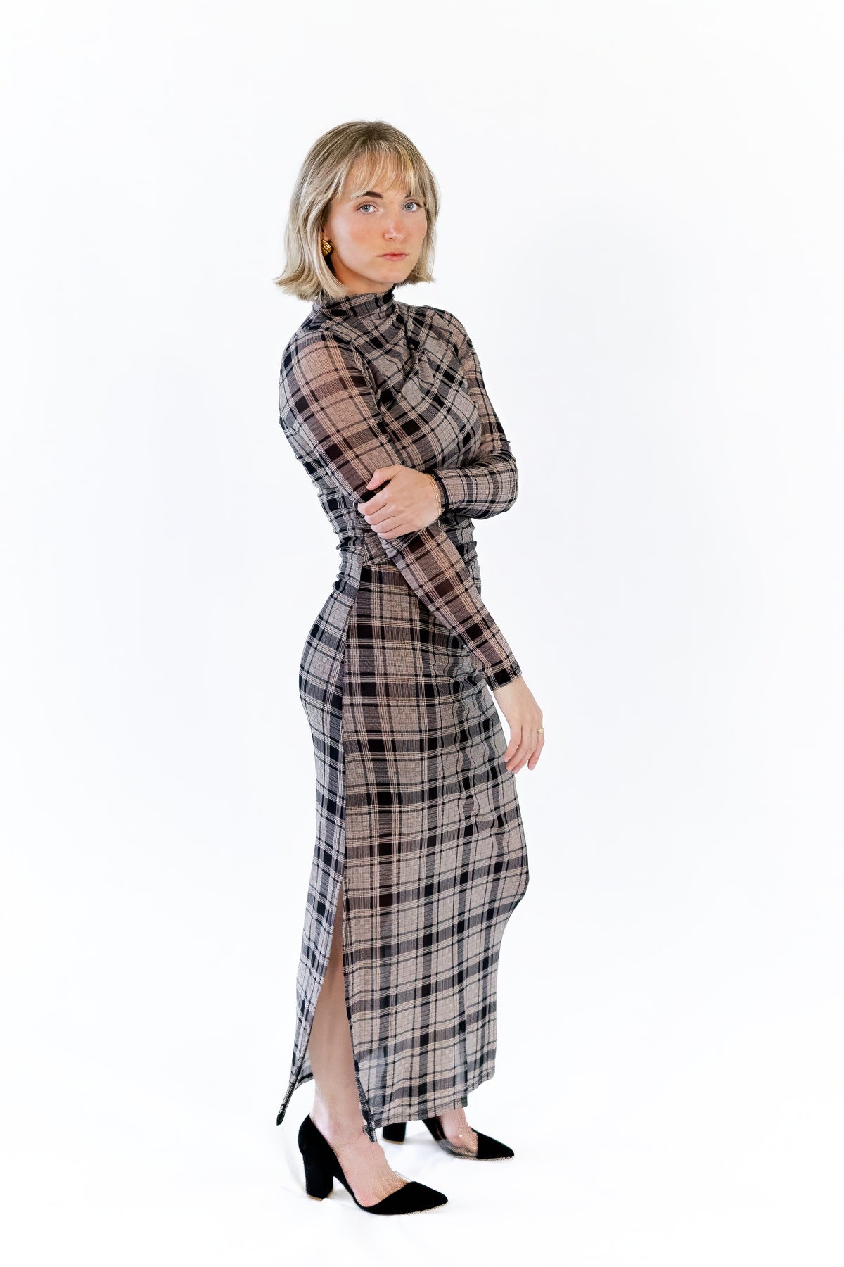 Dawn Plaid Mesh Dess