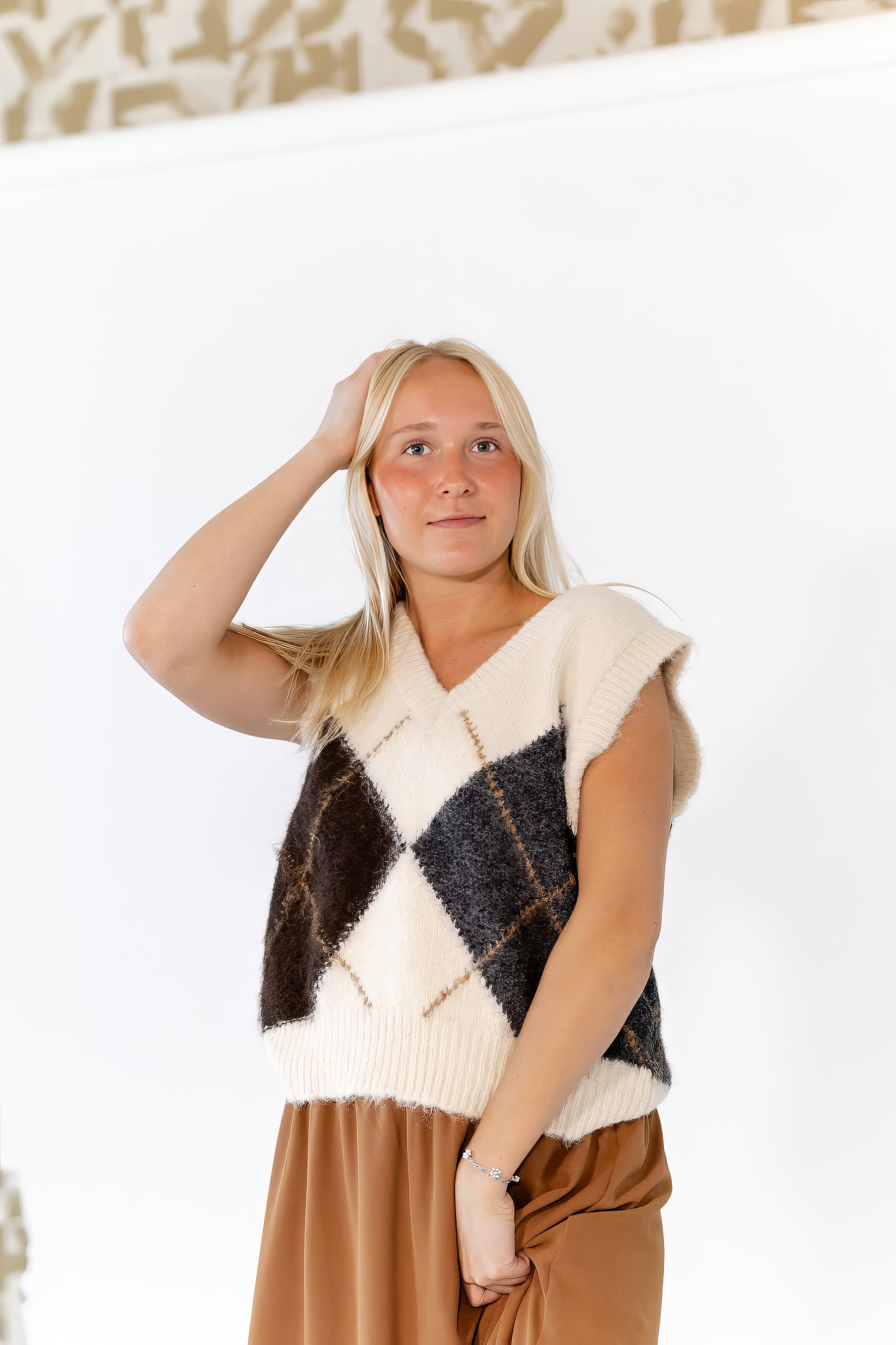 Marilyn Argyle Knit Vest