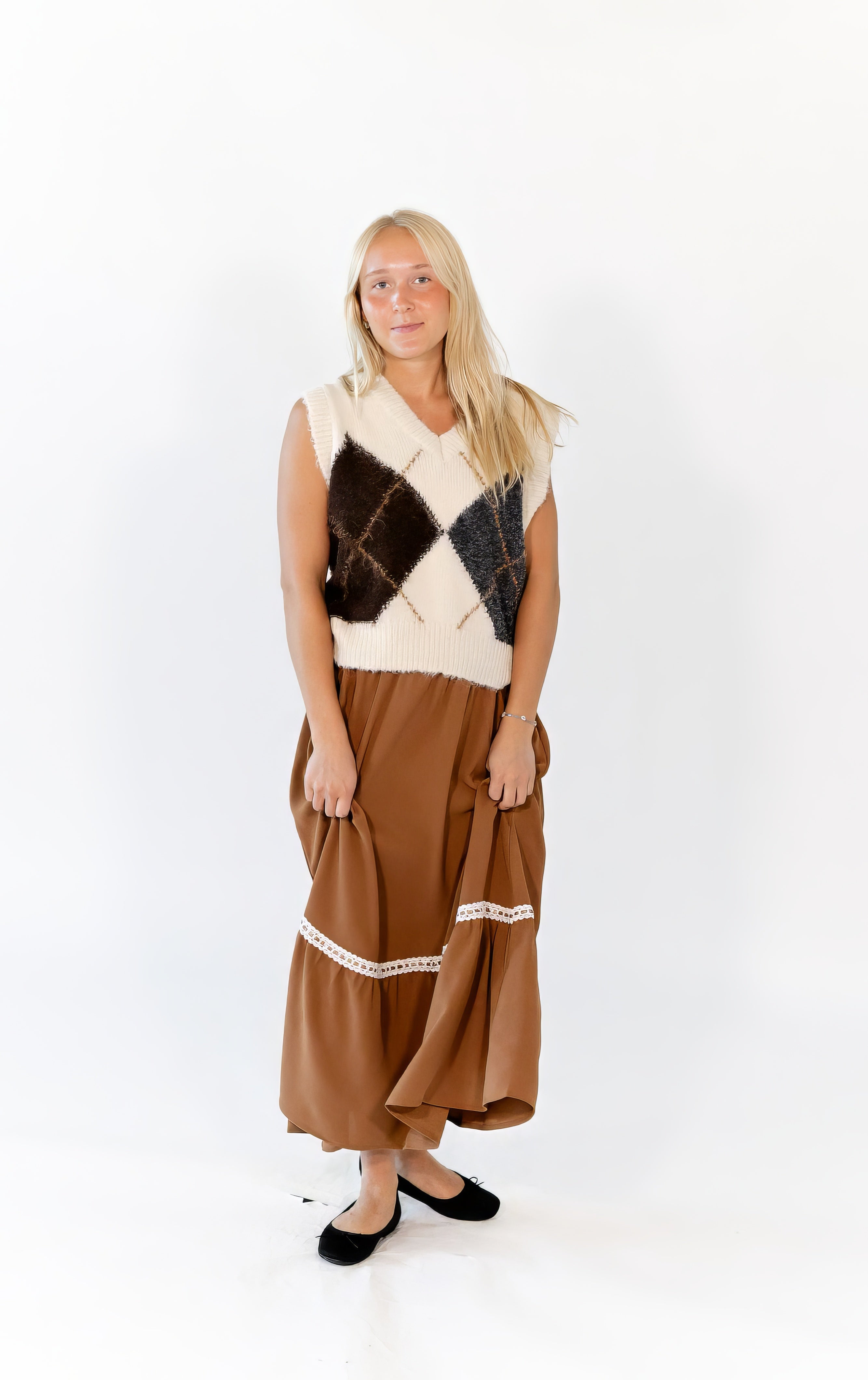 Marilyn Argyle Knit Vest