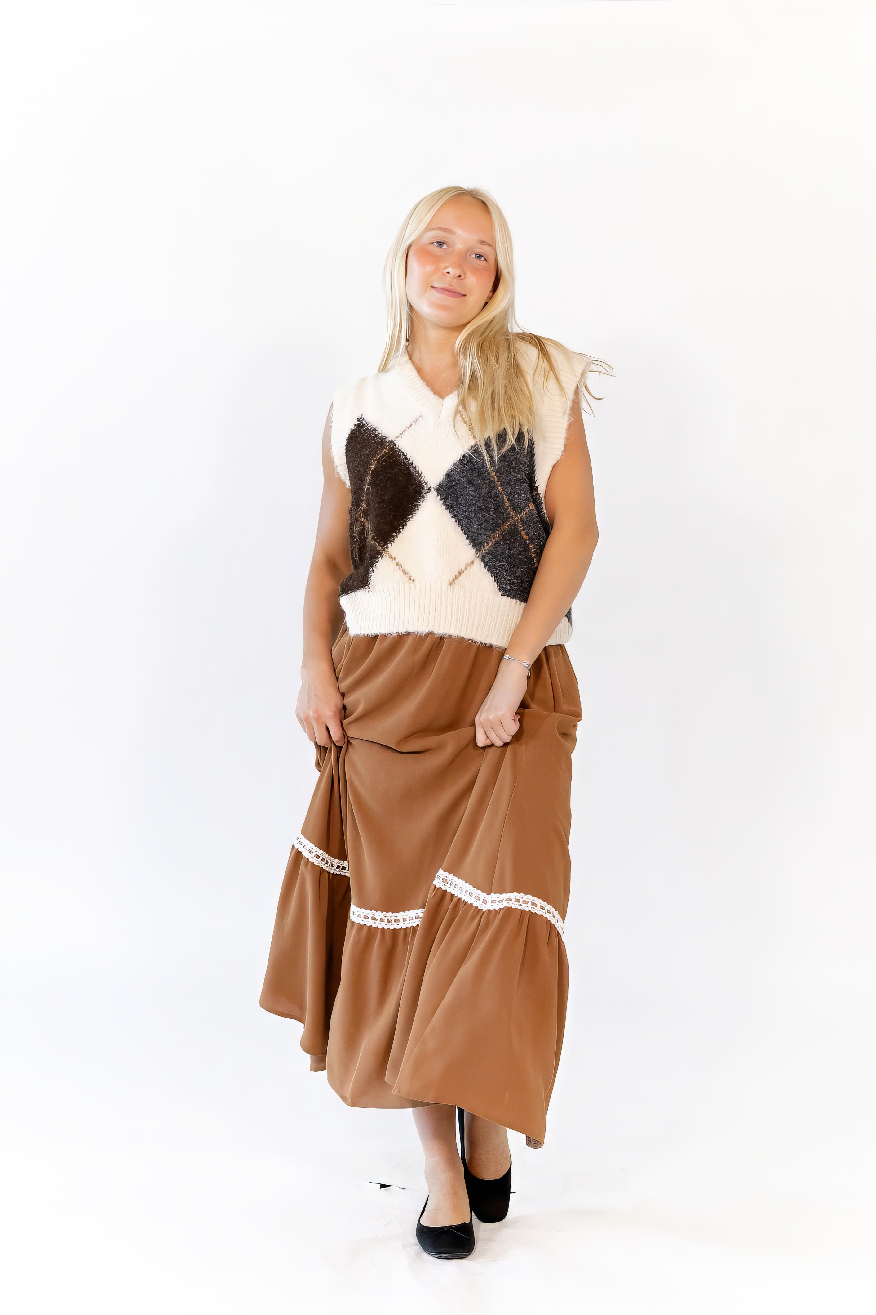 Marilyn Argyle Knit Vest