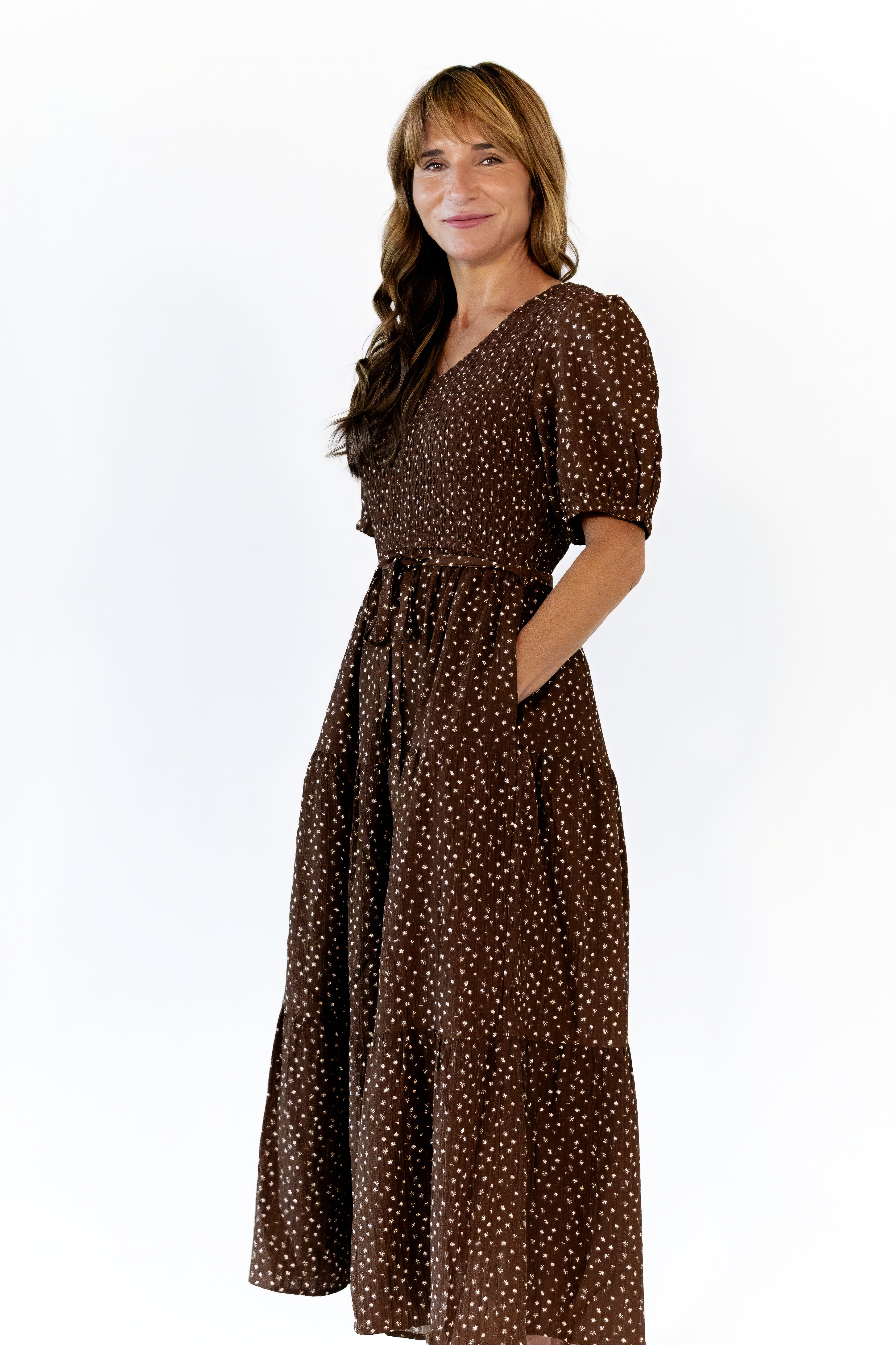 Nicole Floral Smocked Dress