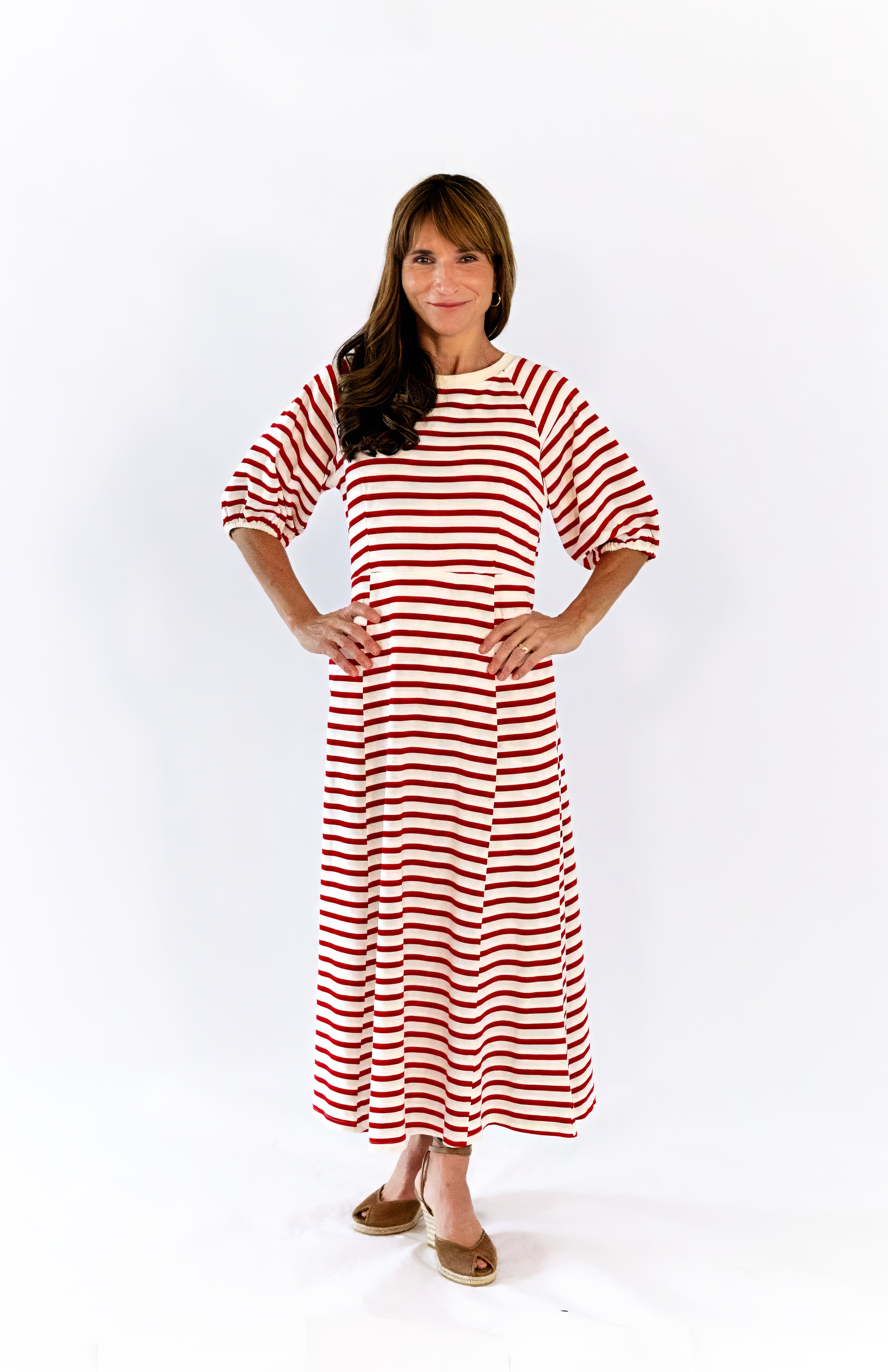 Marissa Striped Midi Dress