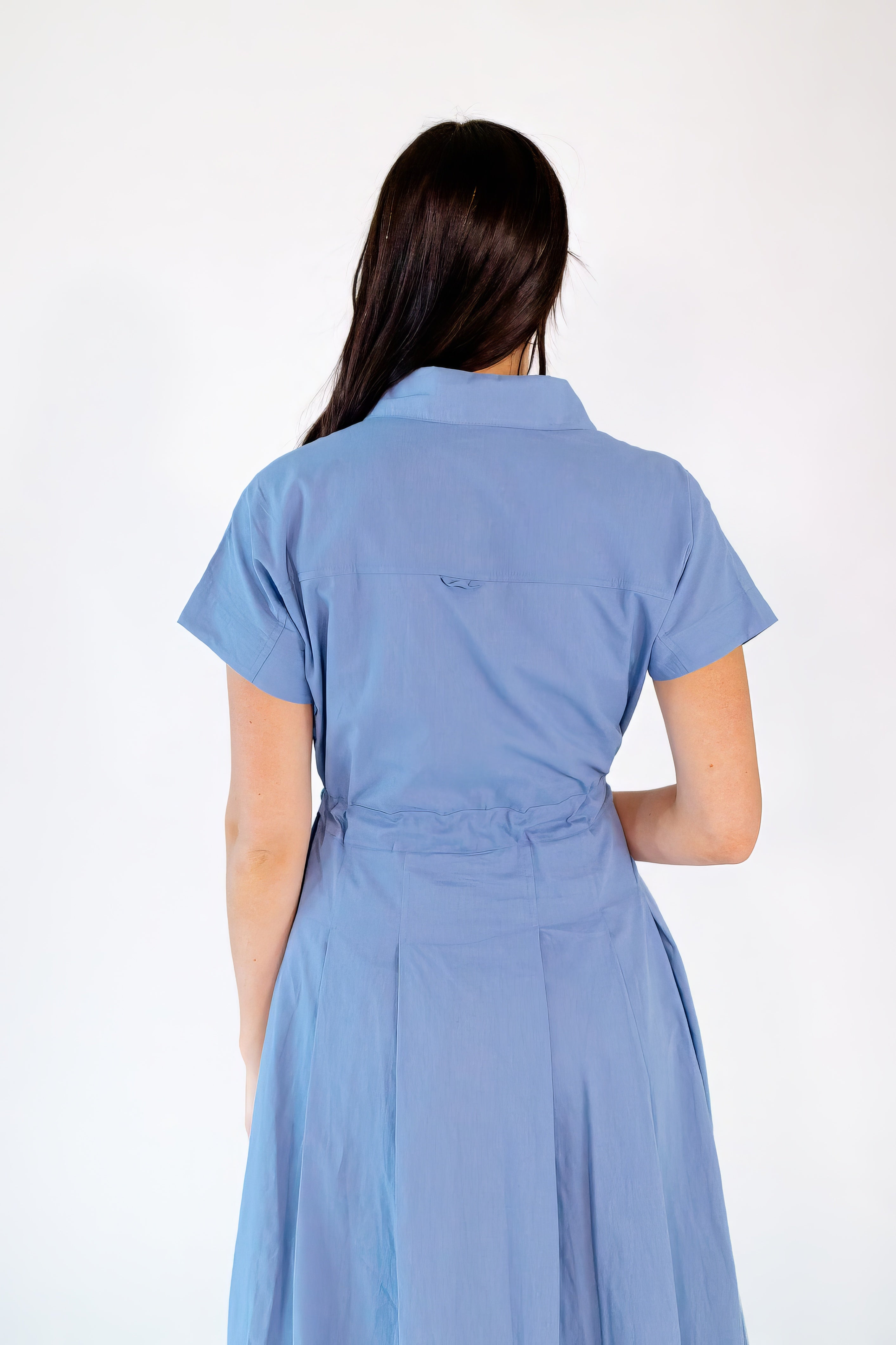 Cornflower Button Up Shirt Dress