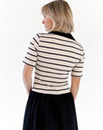 Vail Striped Midi Dress · Black