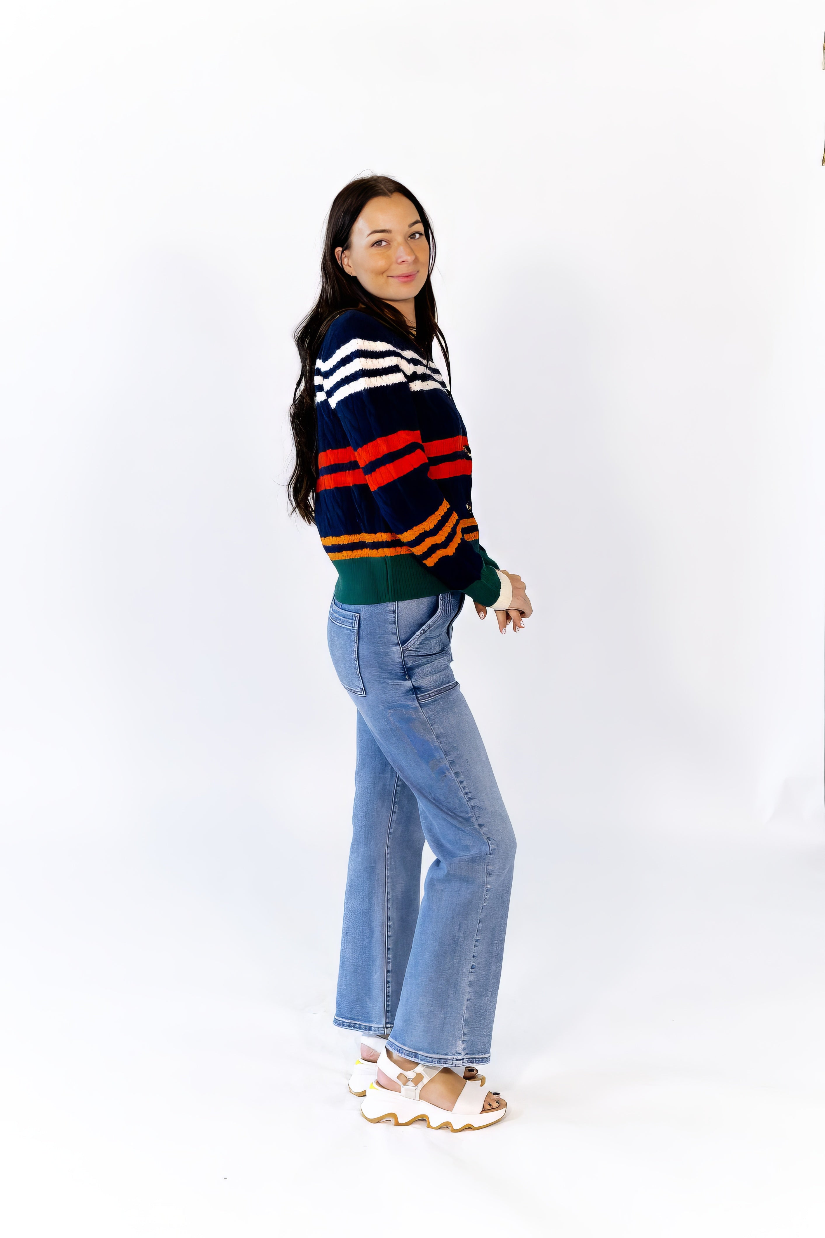 Reese Striped Cardigan