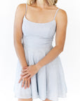 Alyna Glitter Mini Dress · Sky
