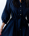 Calista Eyelet Button Down Dress