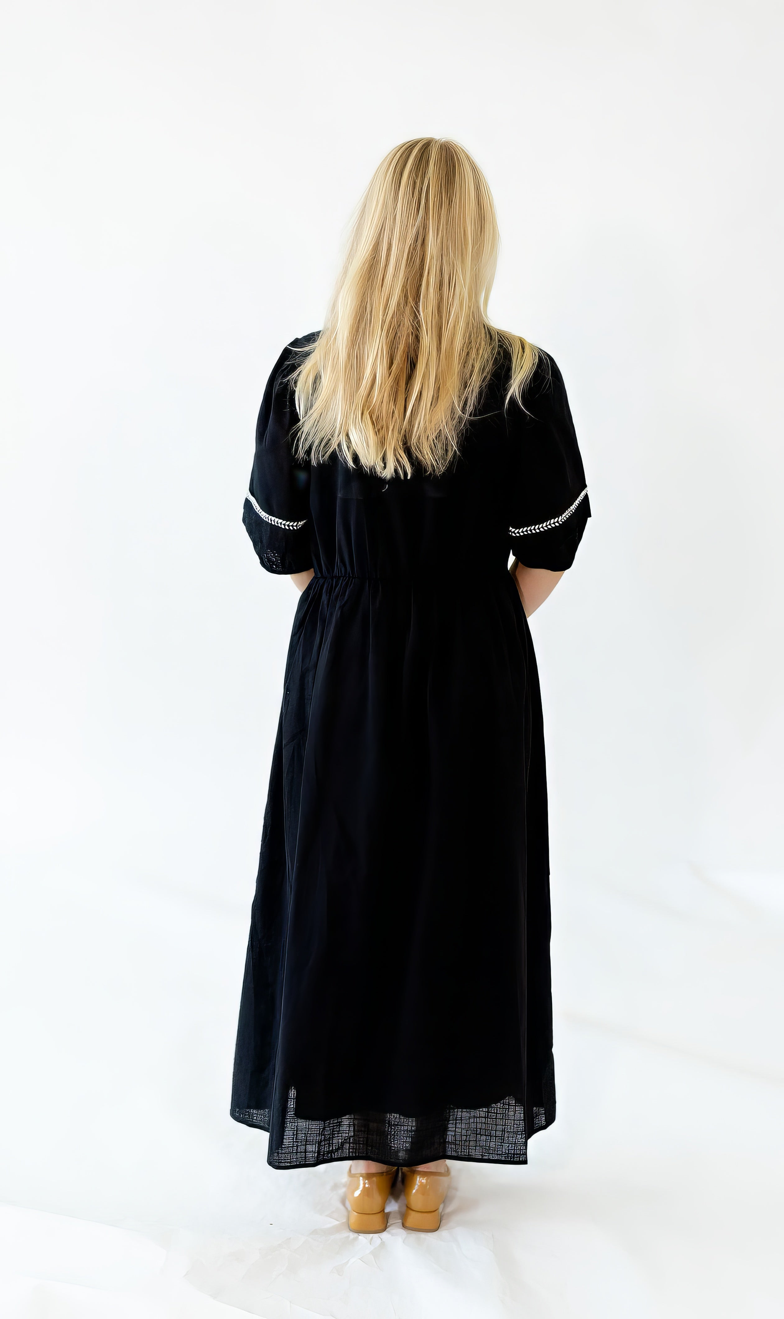 Nori Embroidered Cotton Dress
