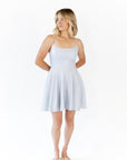 Alyna Glitter Mini Dress · Sky