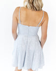 Alyna Glitter Mini Dress · Sky