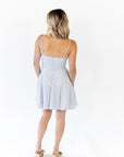 Alyna Glitter Mini Dress · Sky