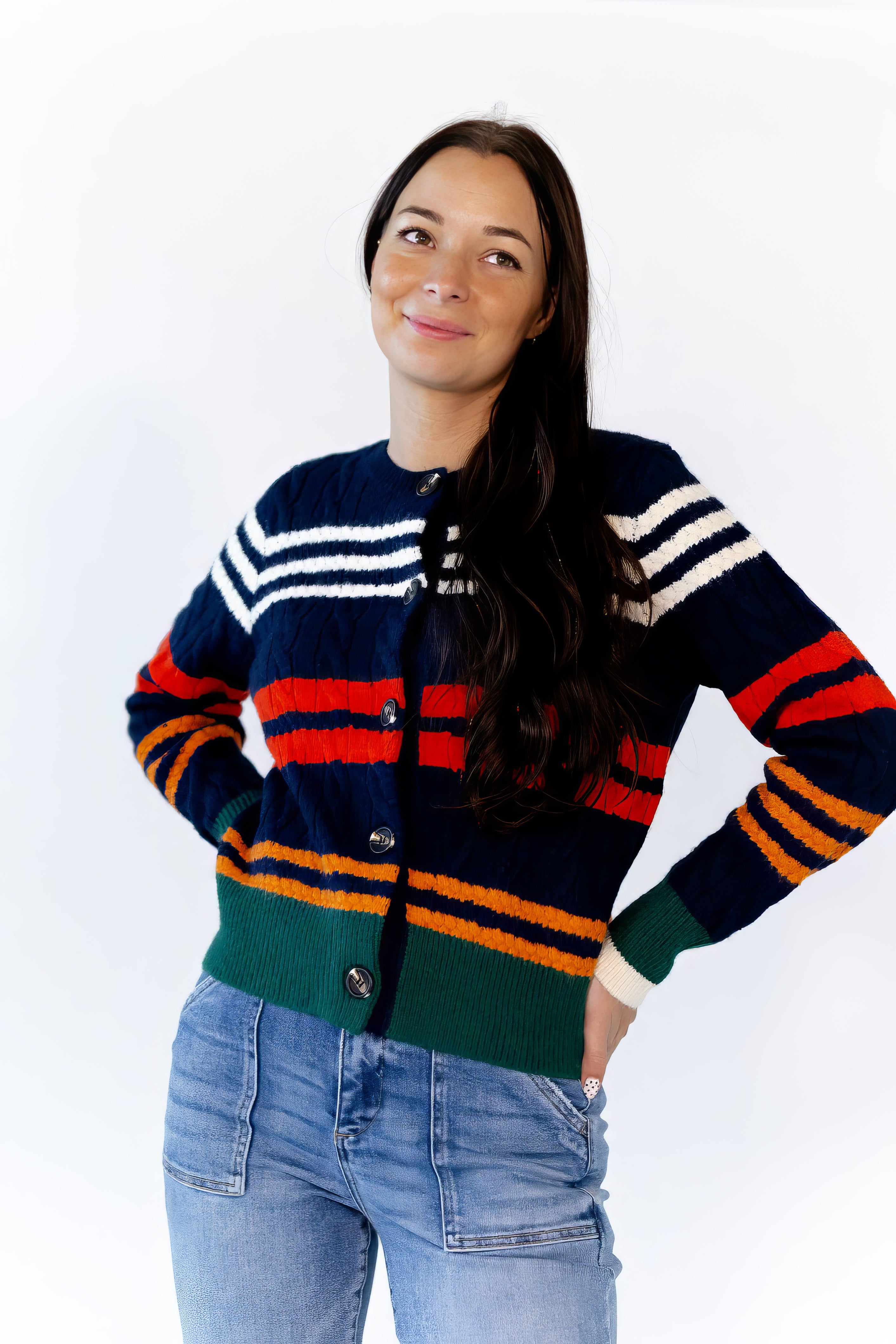 Reese Striped Cardigan