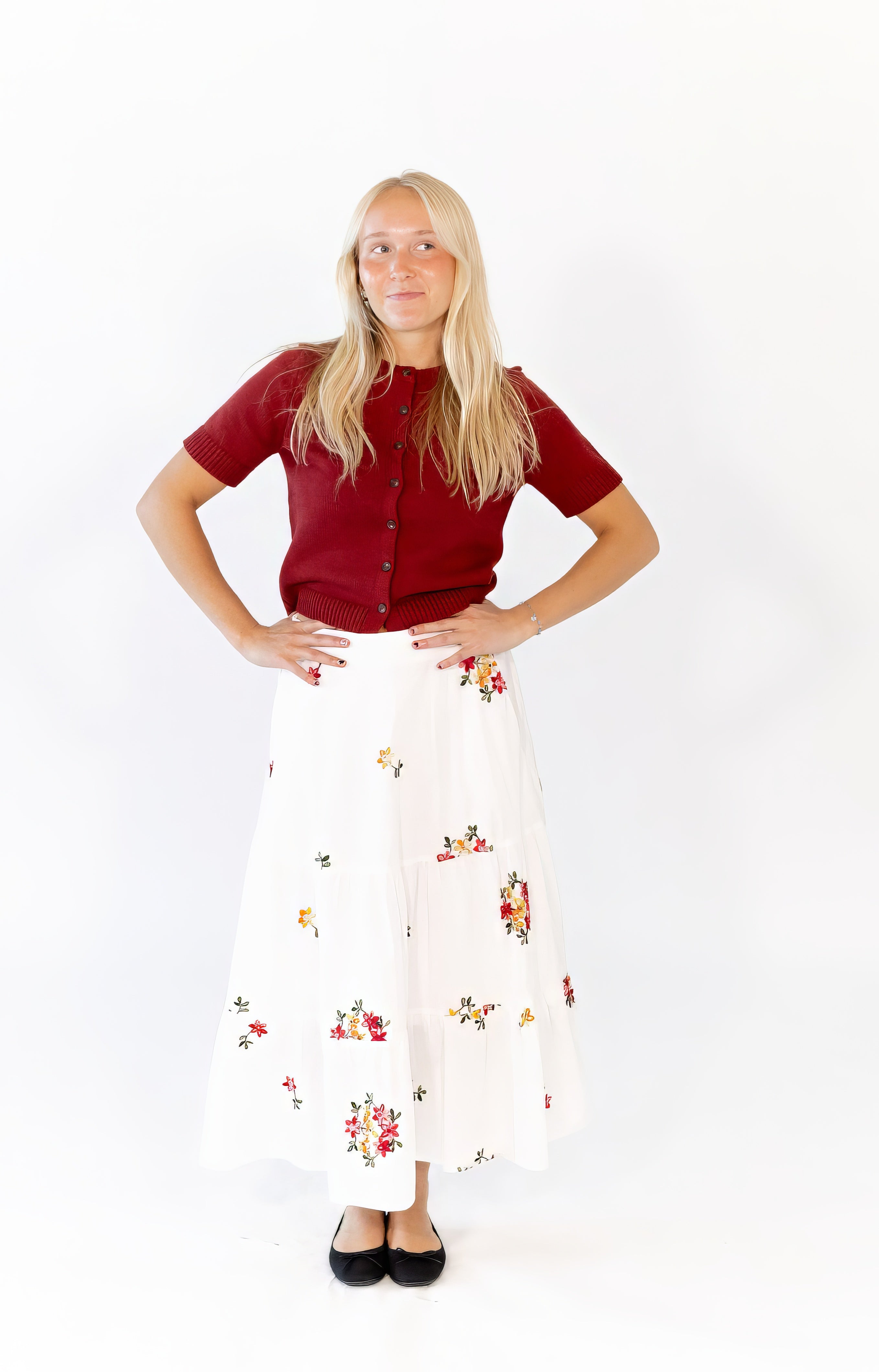 Cynthia Floral Midi Skirt