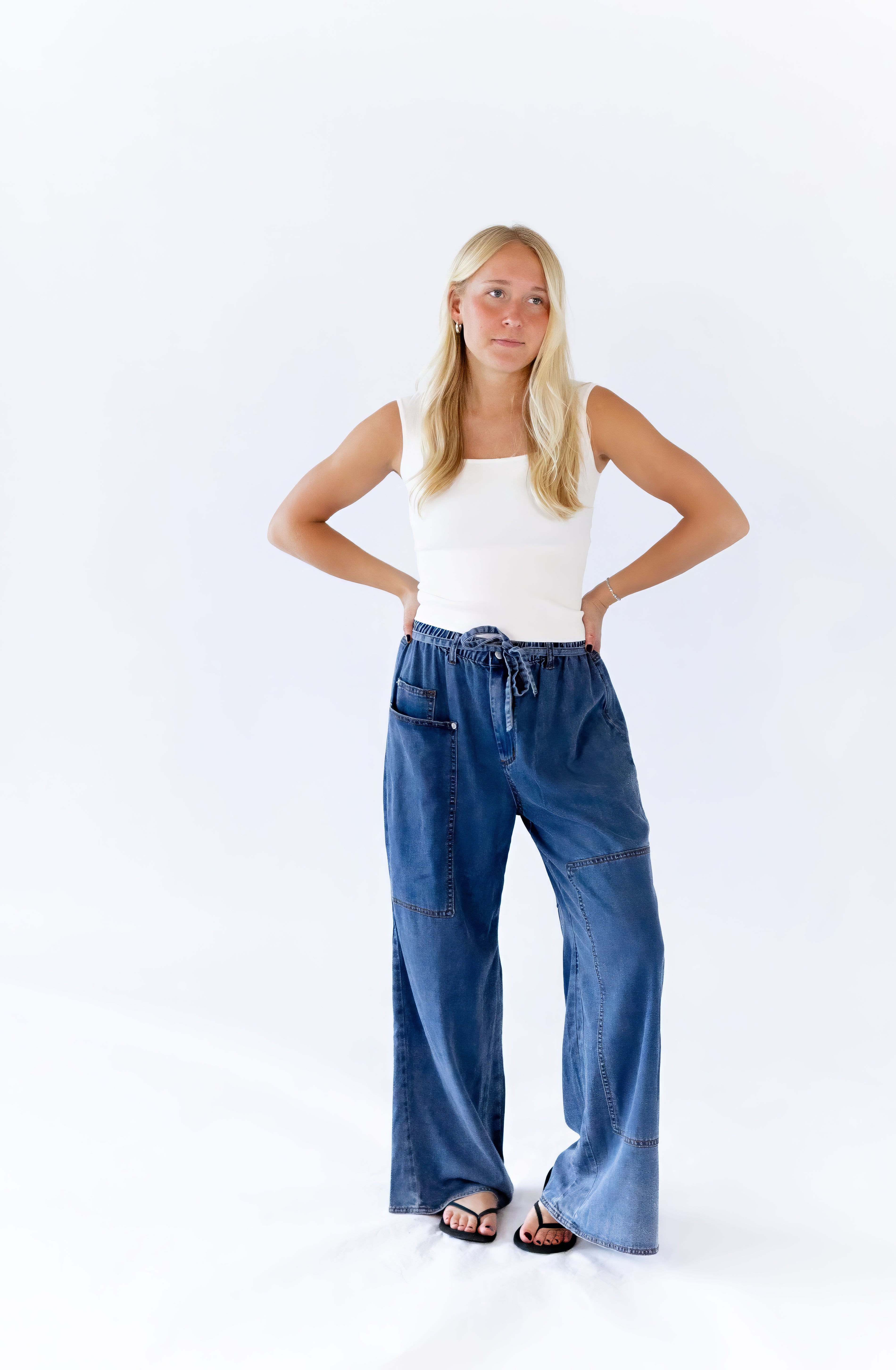 Simon Flowing Denim Pants