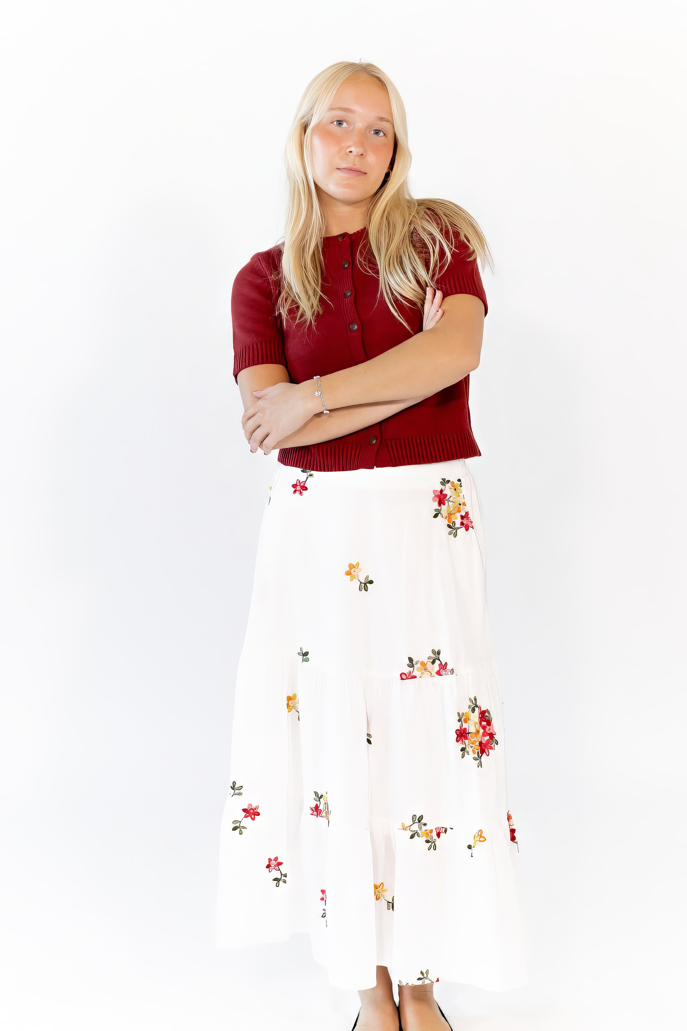 Cynthia Floral Midi Skirt