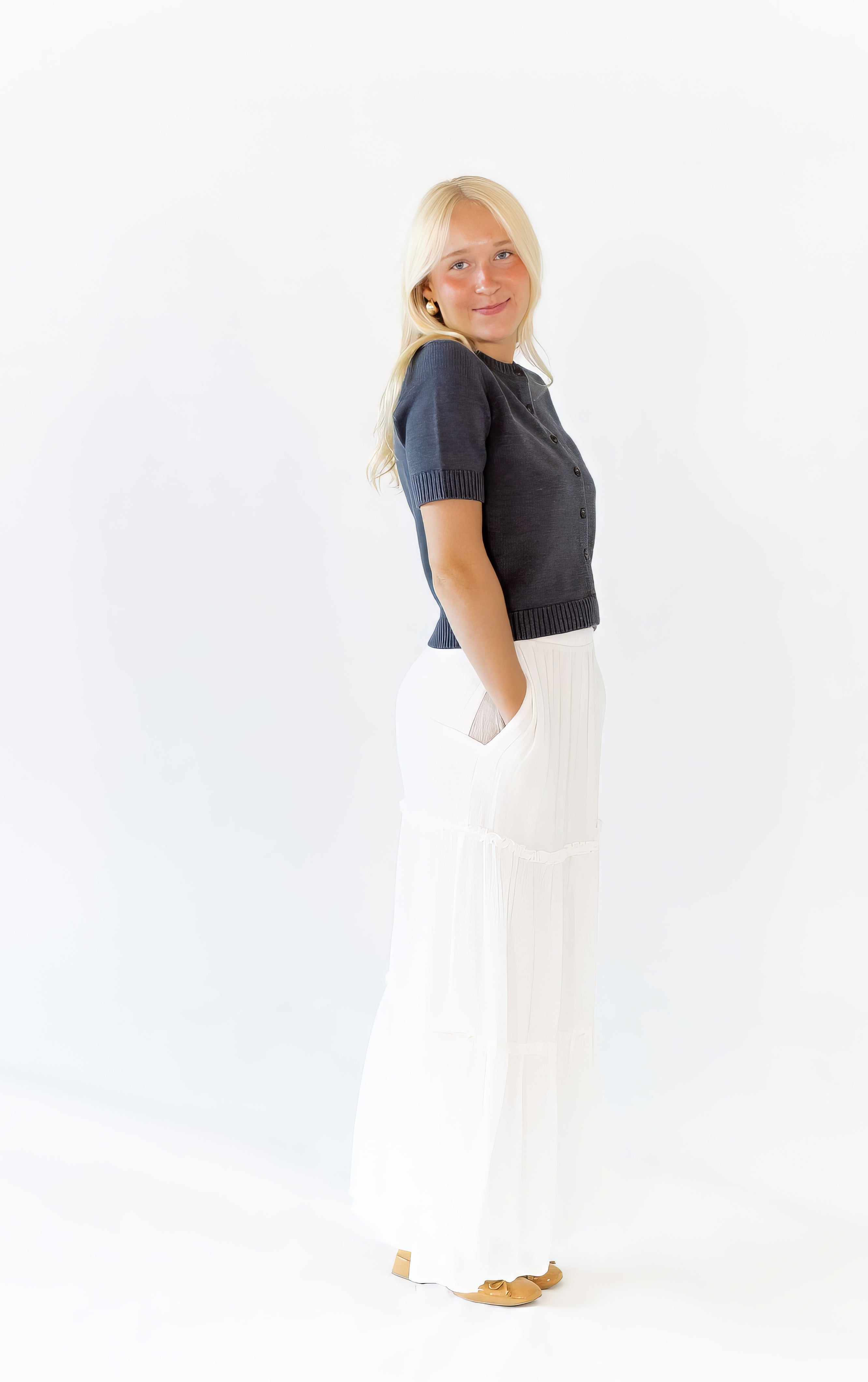Nelson Ruffle Detail Maxi Skirt