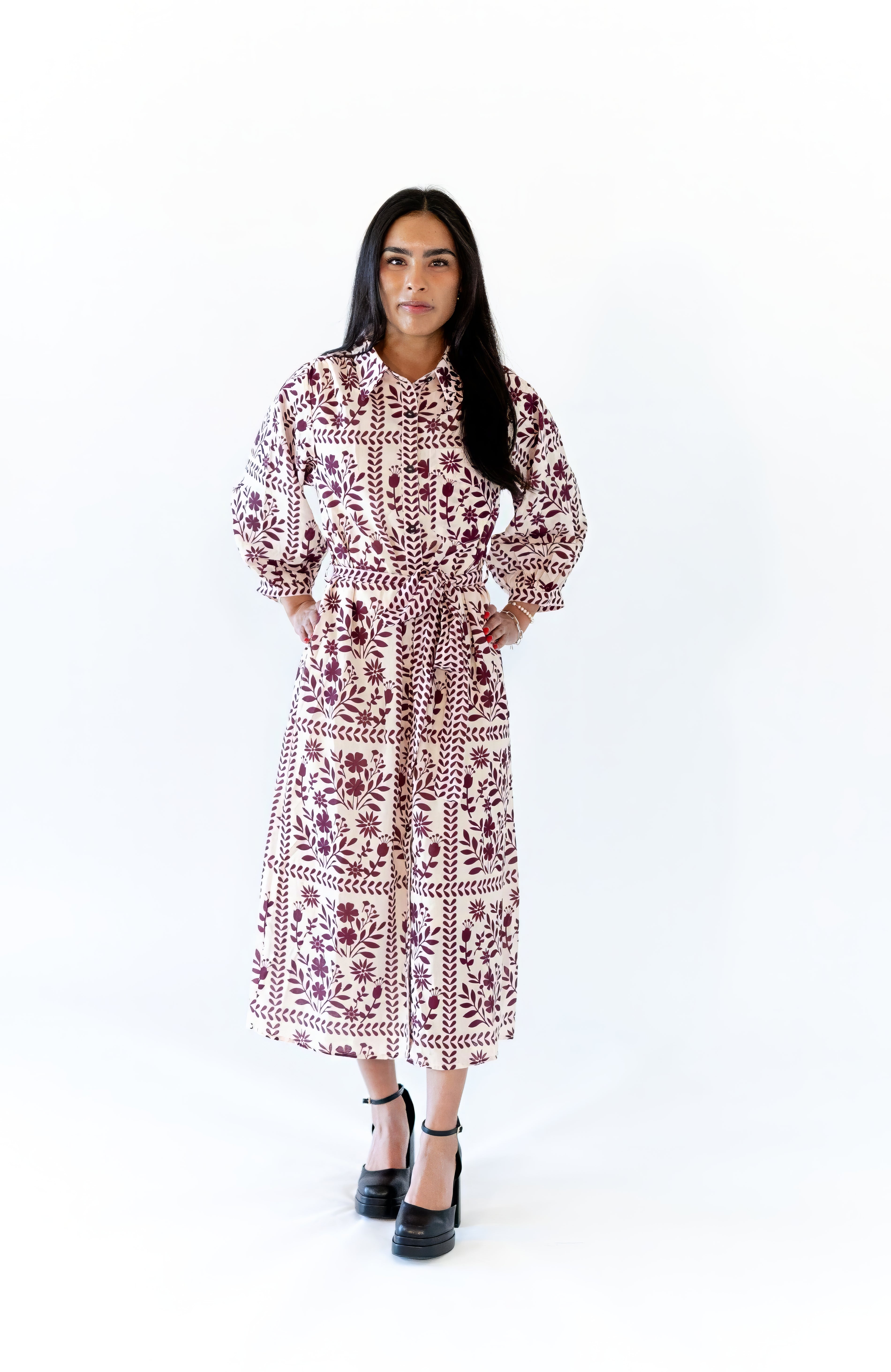 Scottie Floral Shirt Dress