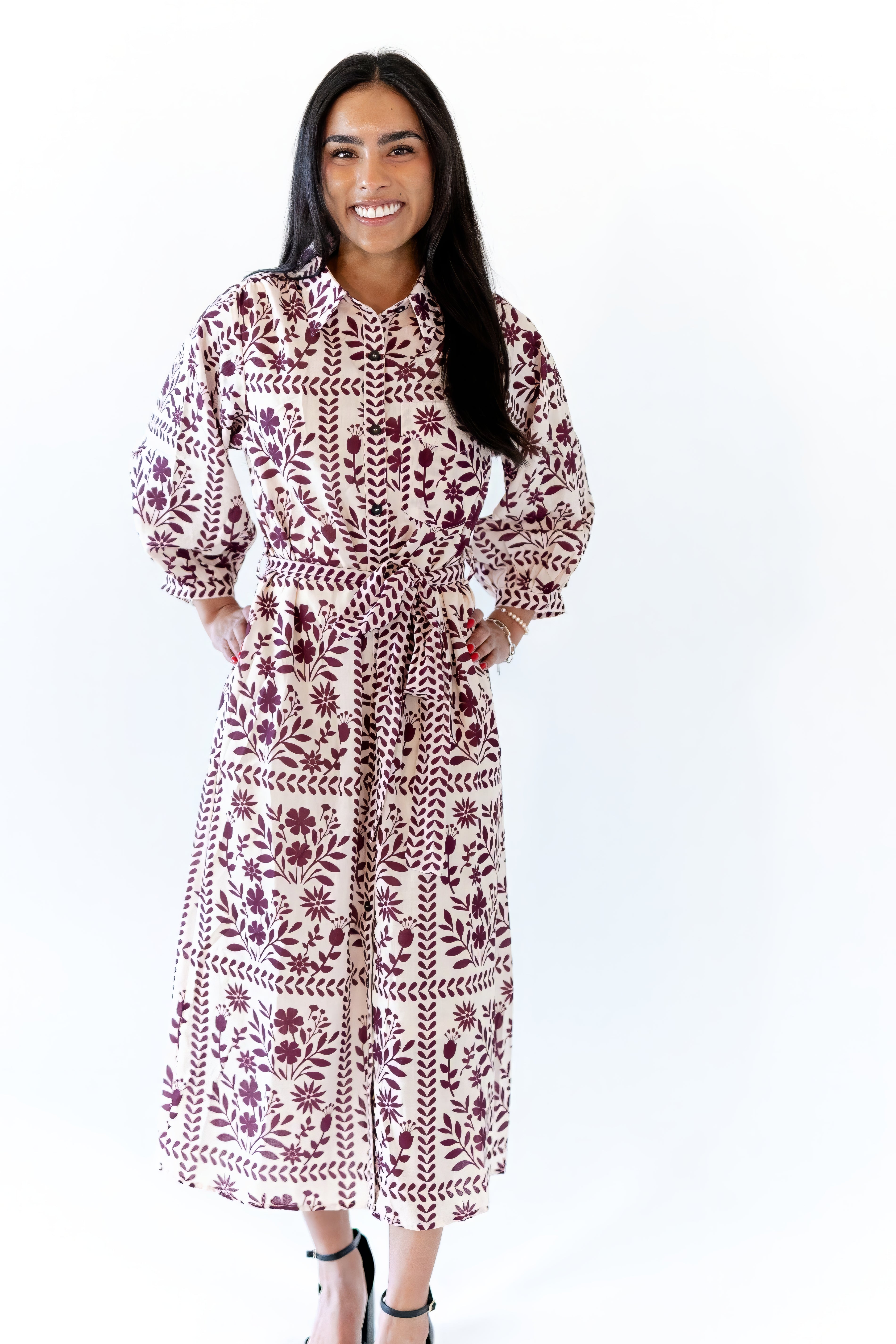 Scottie Floral Shirt Dress