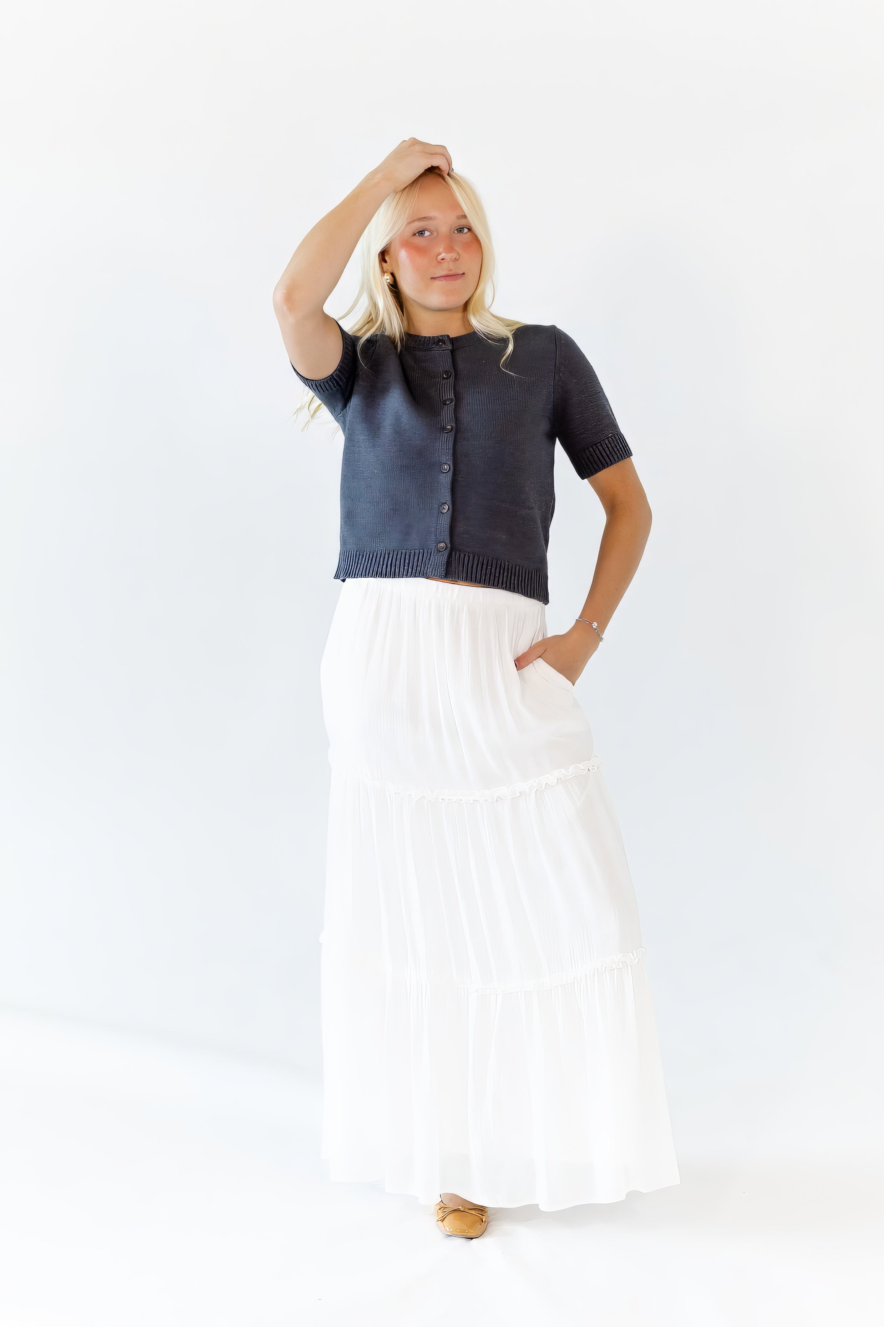 Nelson Ruffle Detail Maxi Skirt