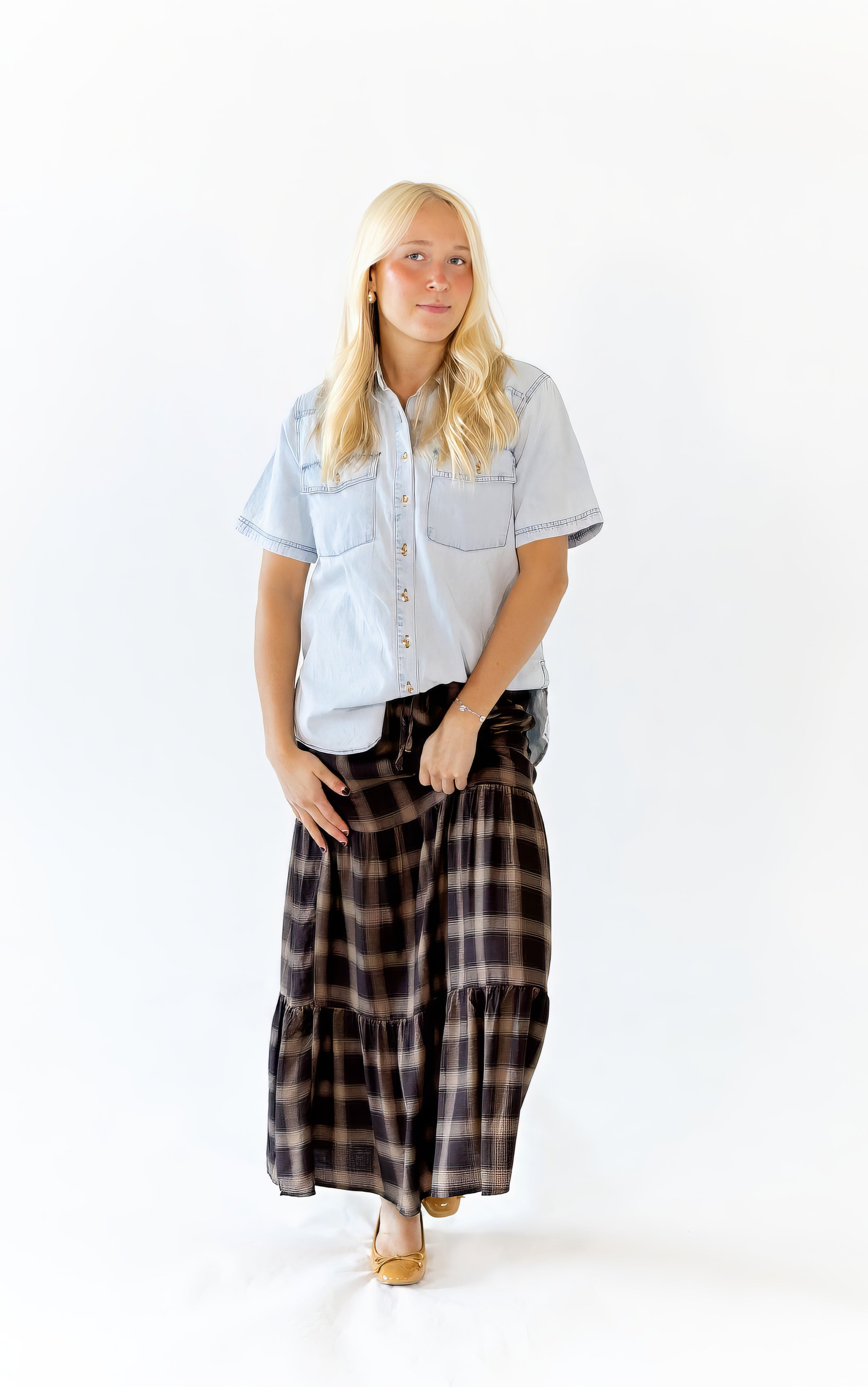 Rodes Chambray Button Up