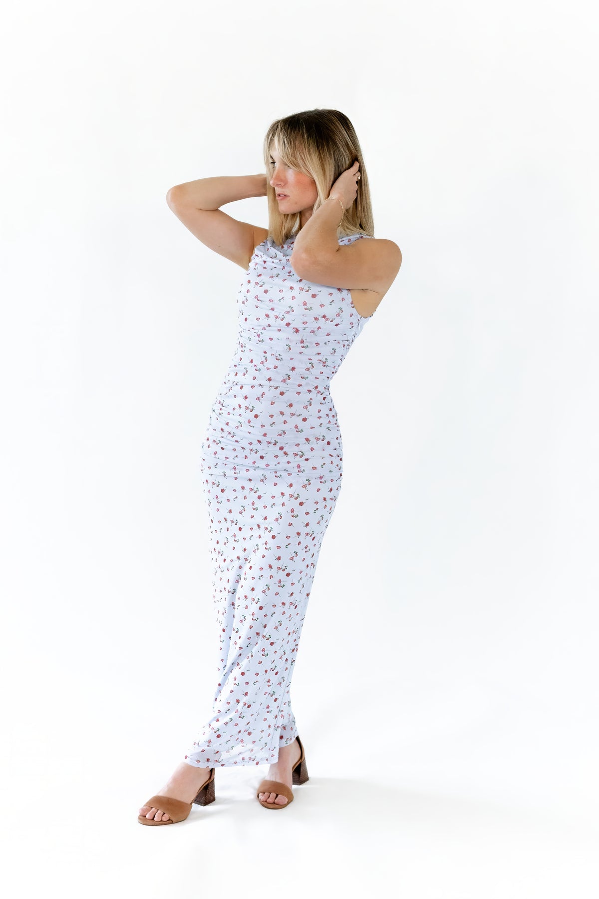 LC2669D-1 Blue And Red Floral Formal Dress