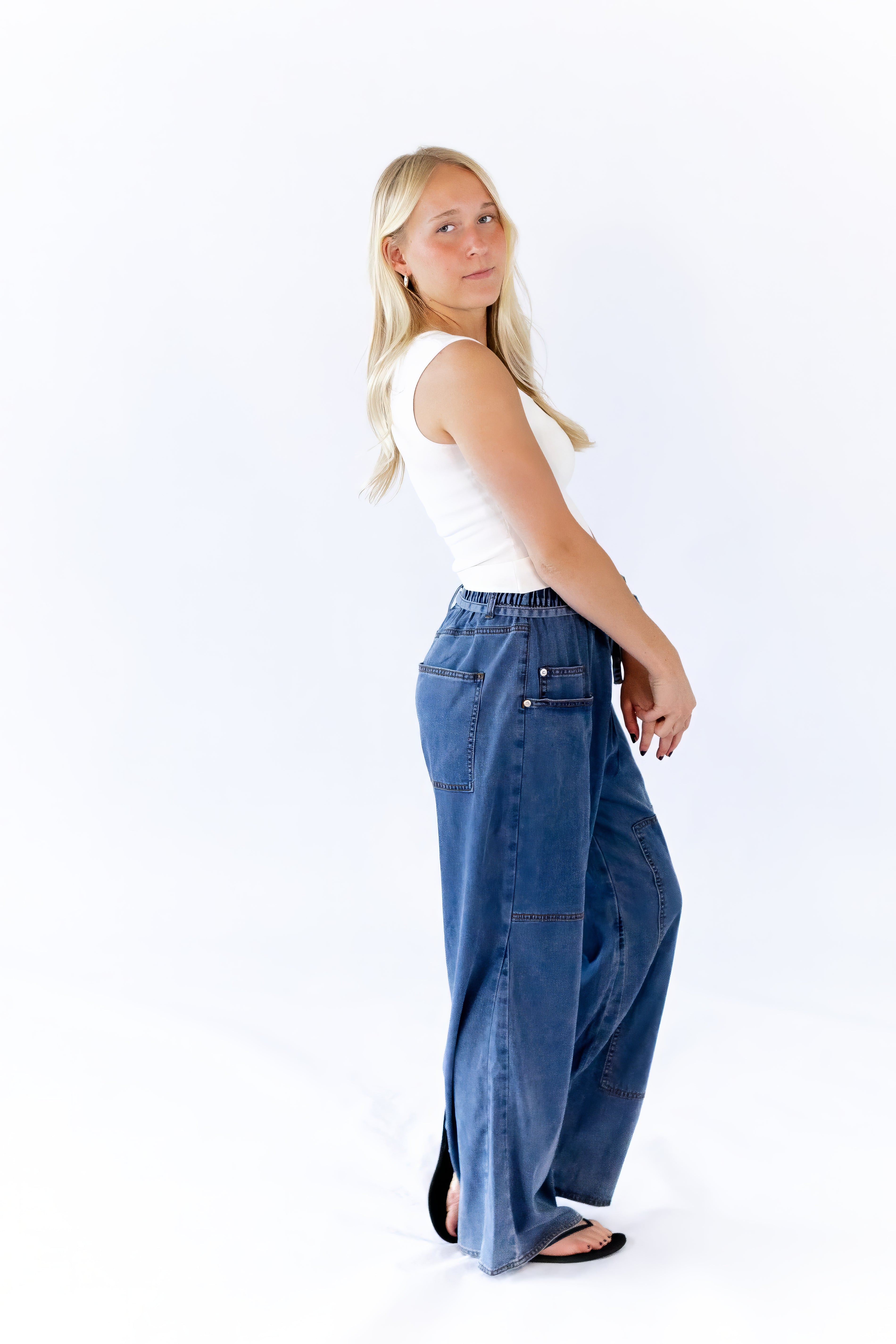 Simon Flowing Denim Pants