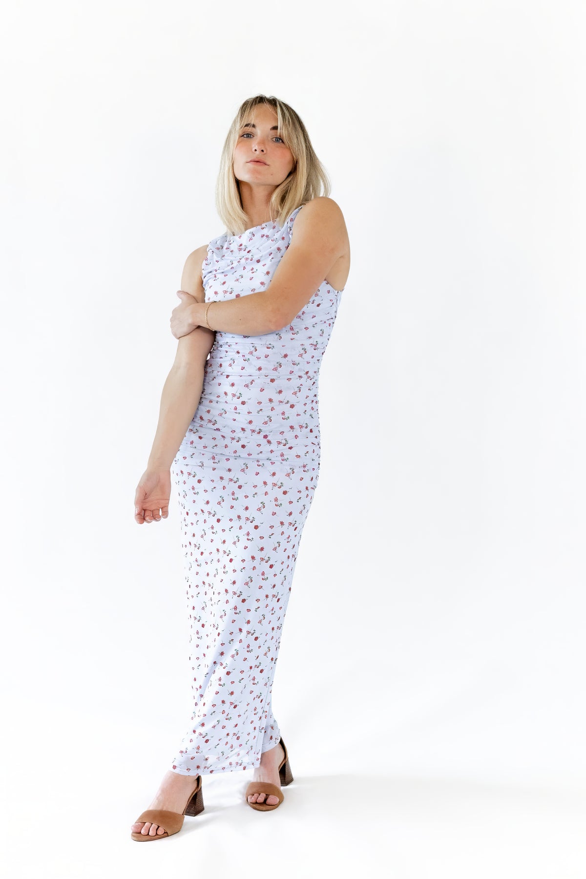 LC2669D-1 Blue And Red Floral Formal Dress
