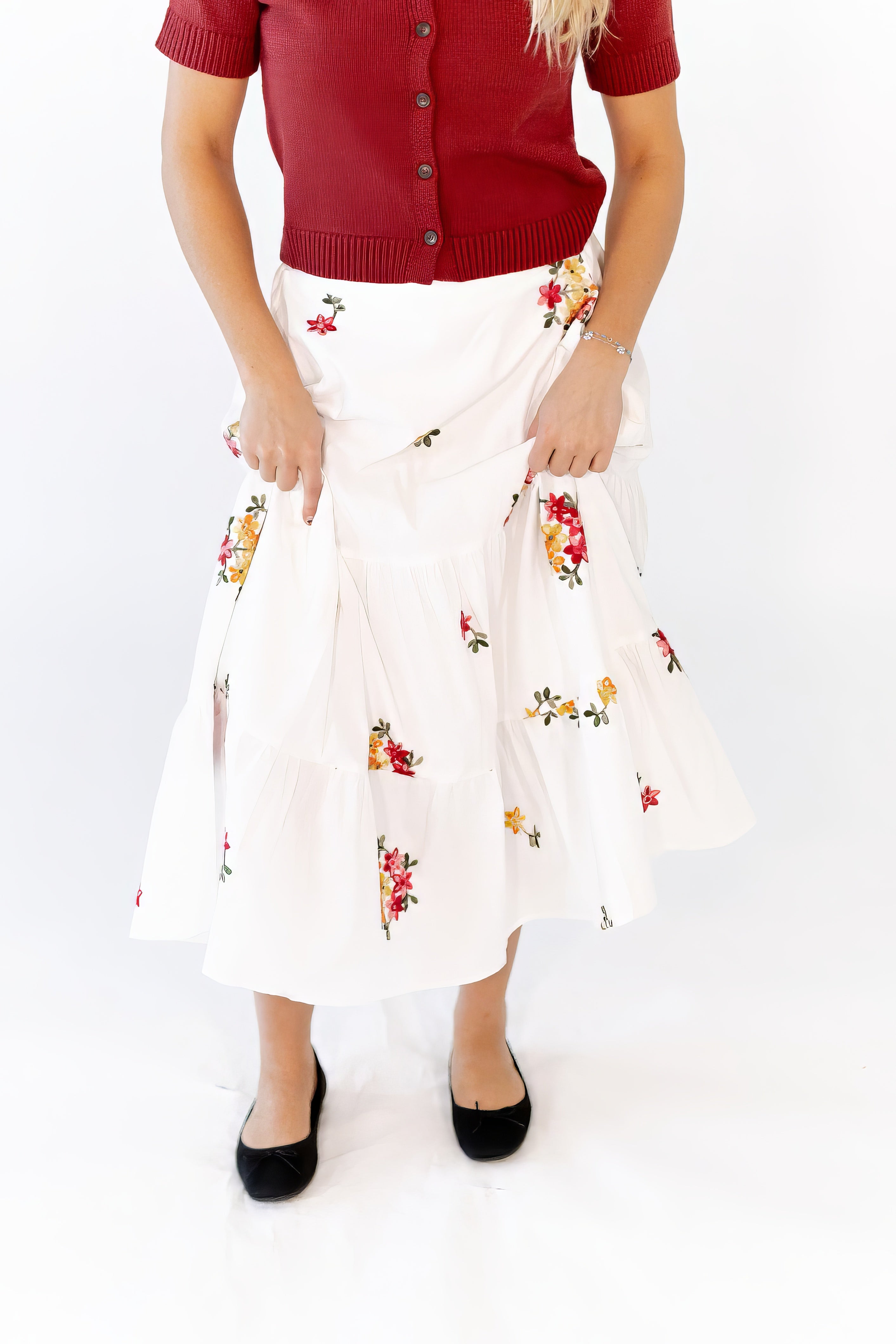 Cynthia Floral Midi Skirt