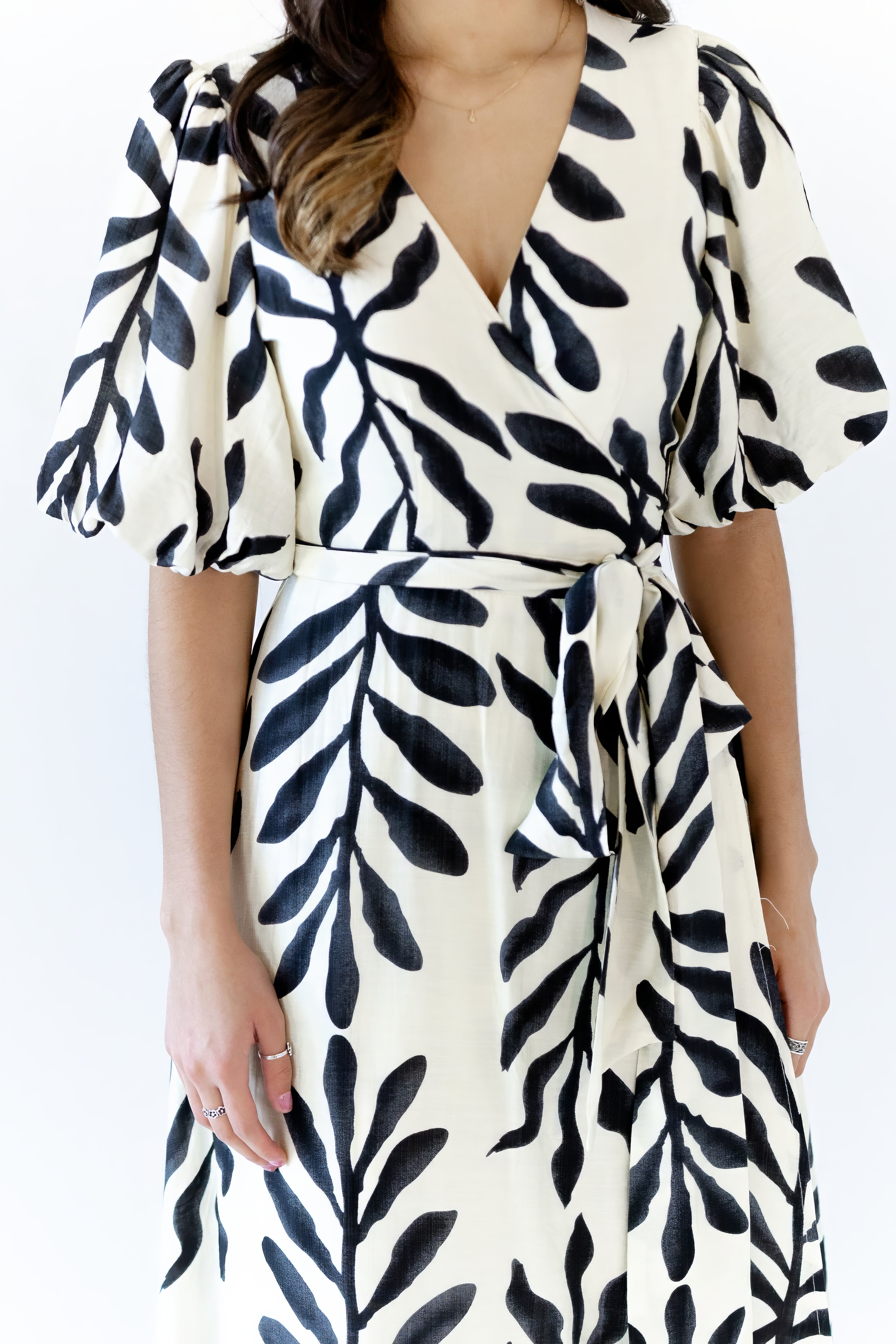 Nora Botanical Wrap Dress