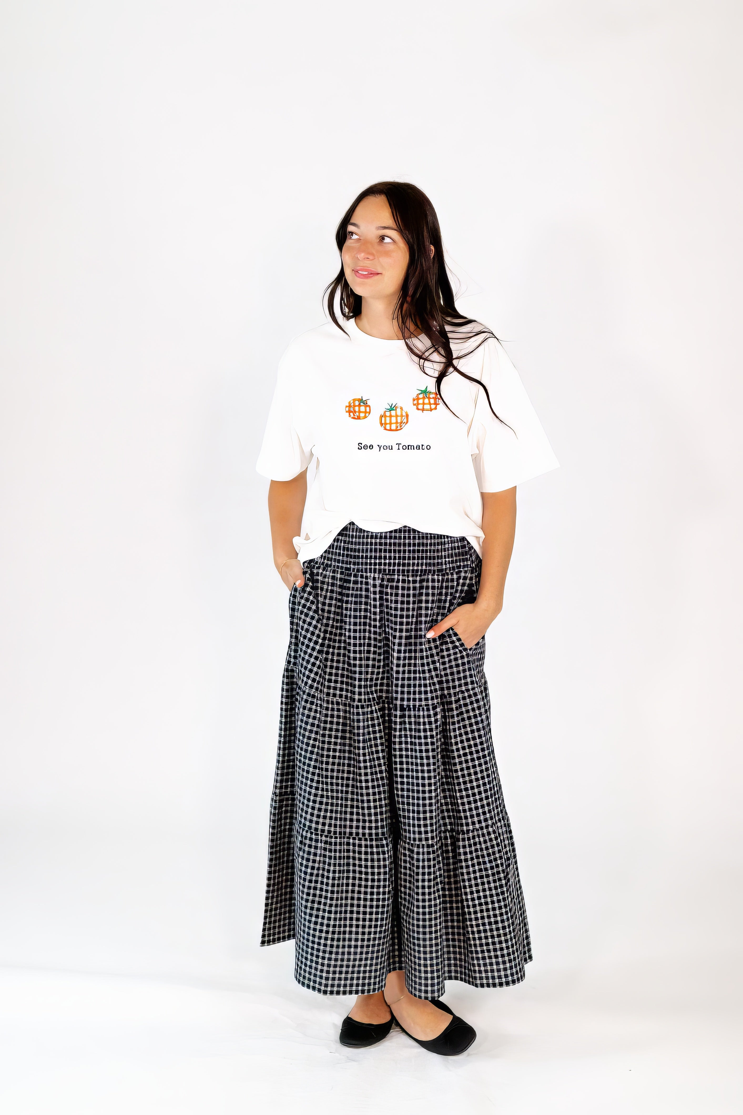 Salone Gingham Maxi Skirt – Twirl Boutique