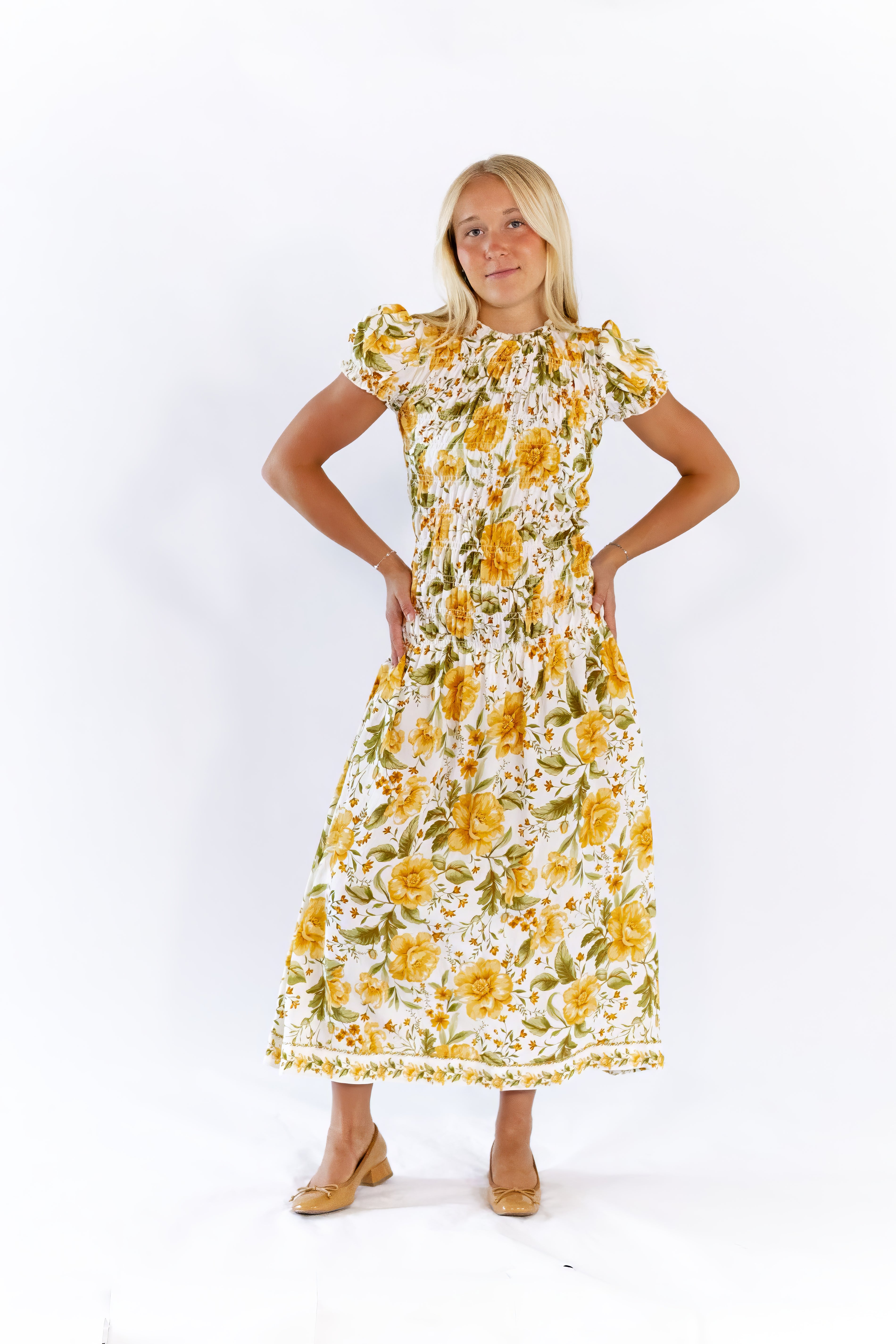 Nia Floral Smocked Dress